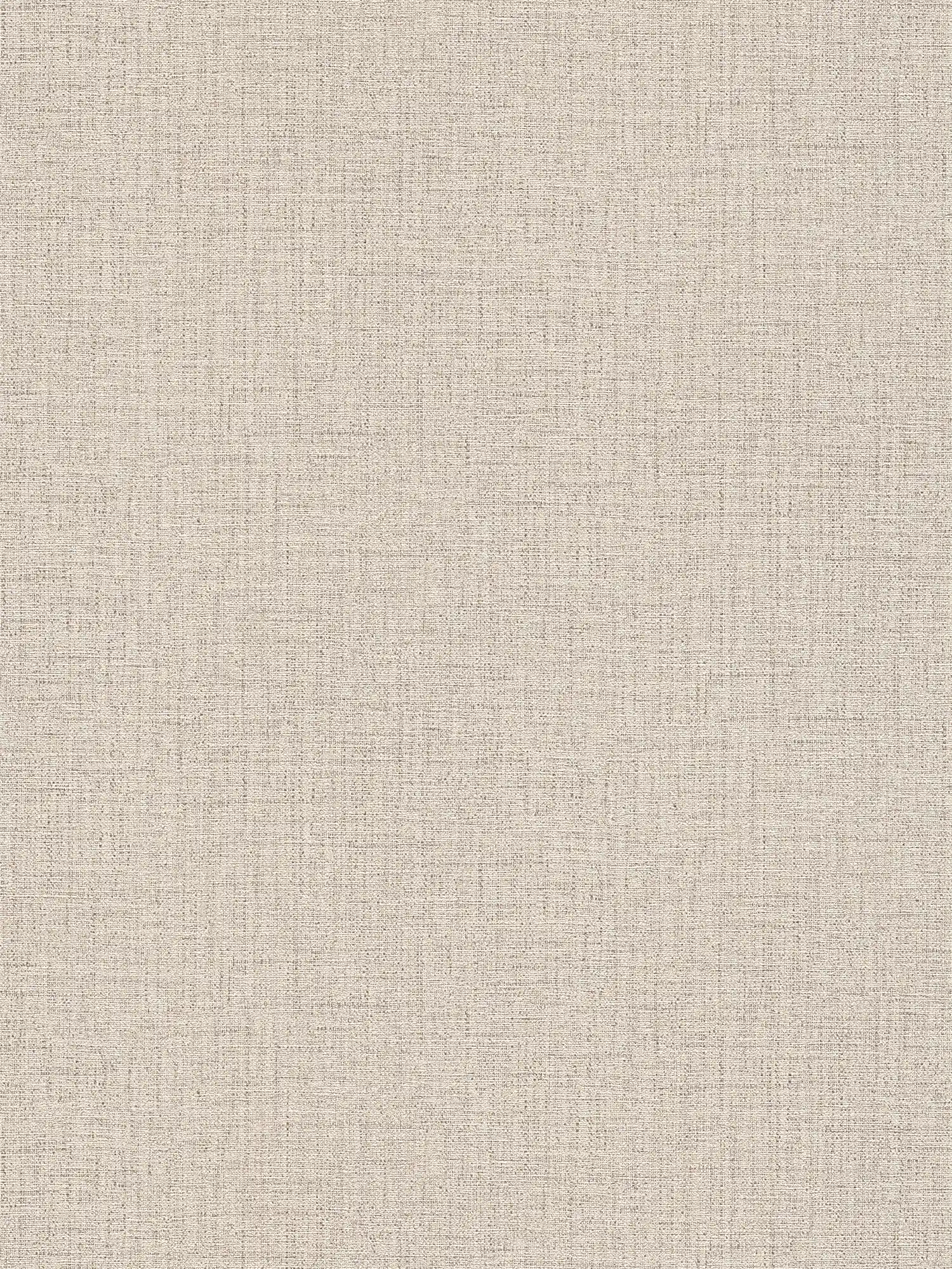 Papier peint beige avec structure textile & effet chiné
