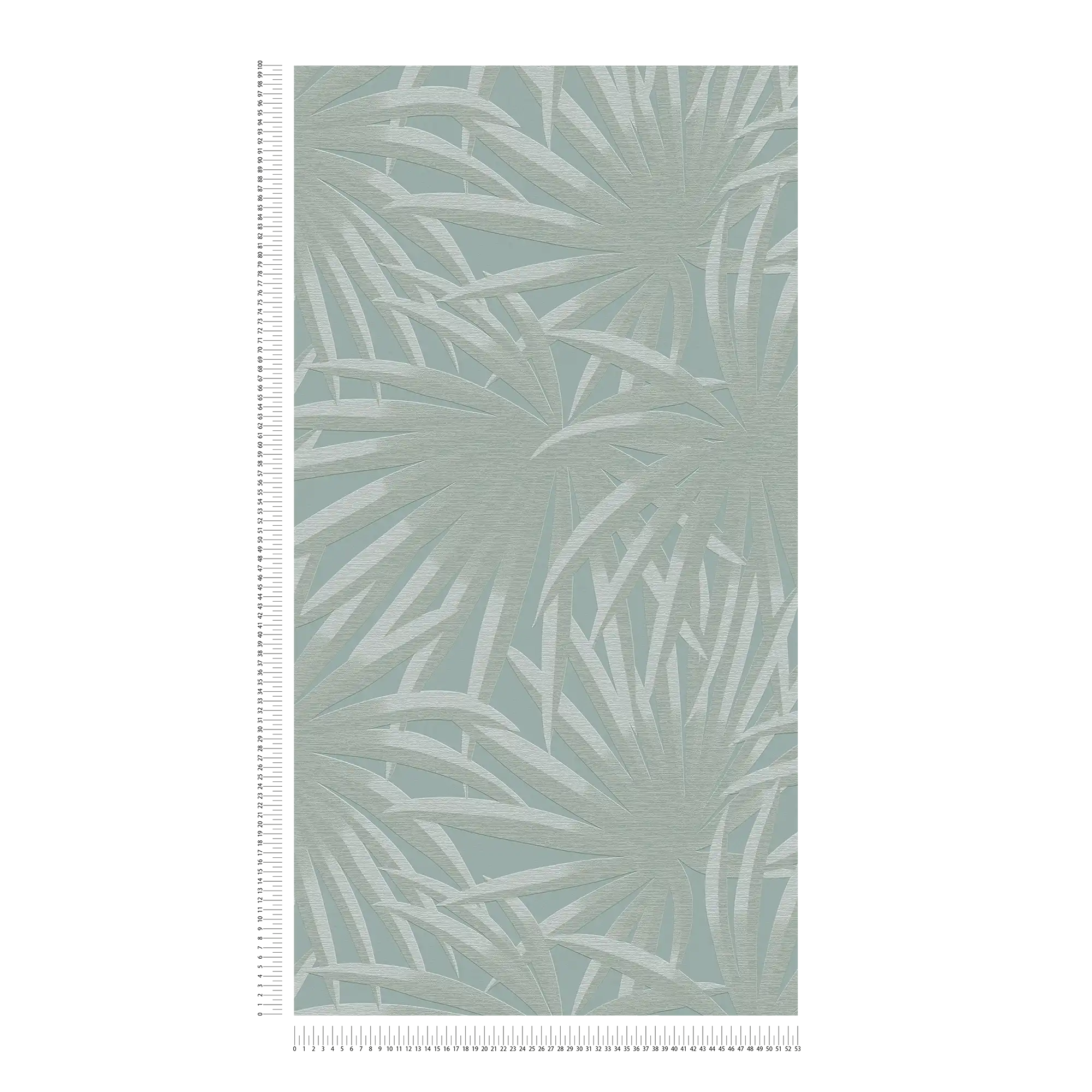             papier peint intissé à motifs feuilles de jungle - menthe
        
