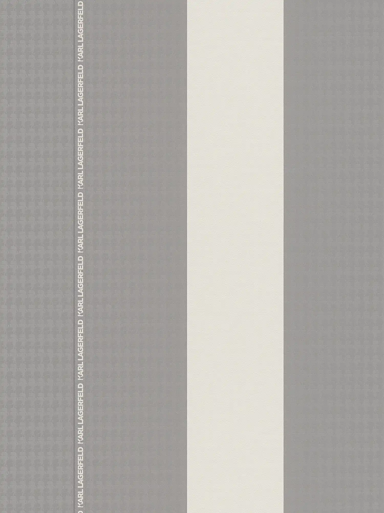 Karl LAGERFELD Carta da parati in tessuto non tessuto a righe con effetto texture - grigio, bianco
