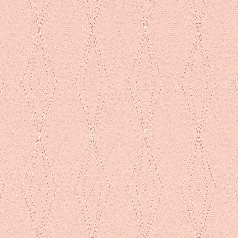             Pink plain wallpaper with diamond pattern - pink
        