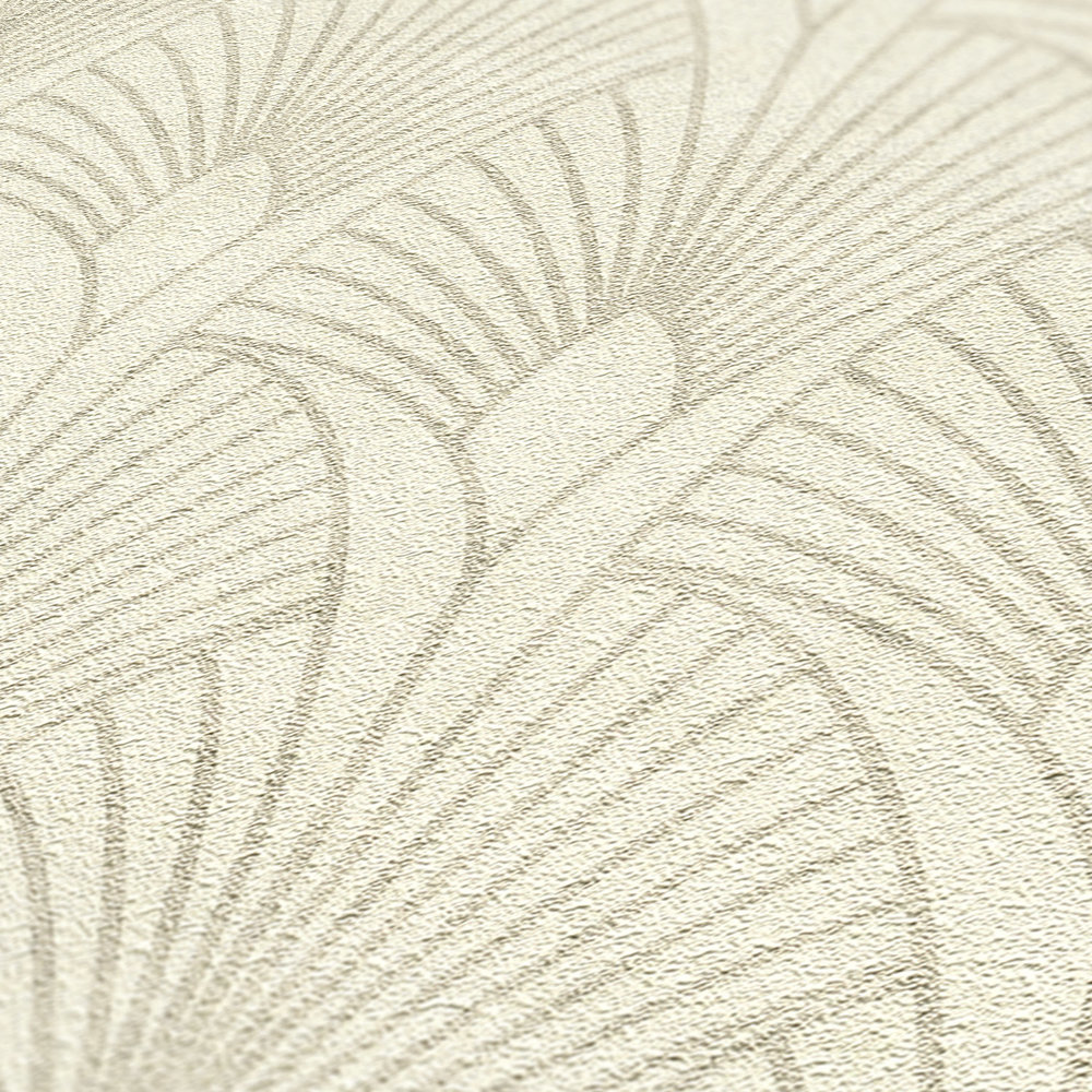             Papier peint Art déco glamour - crème, or, blanc
        
