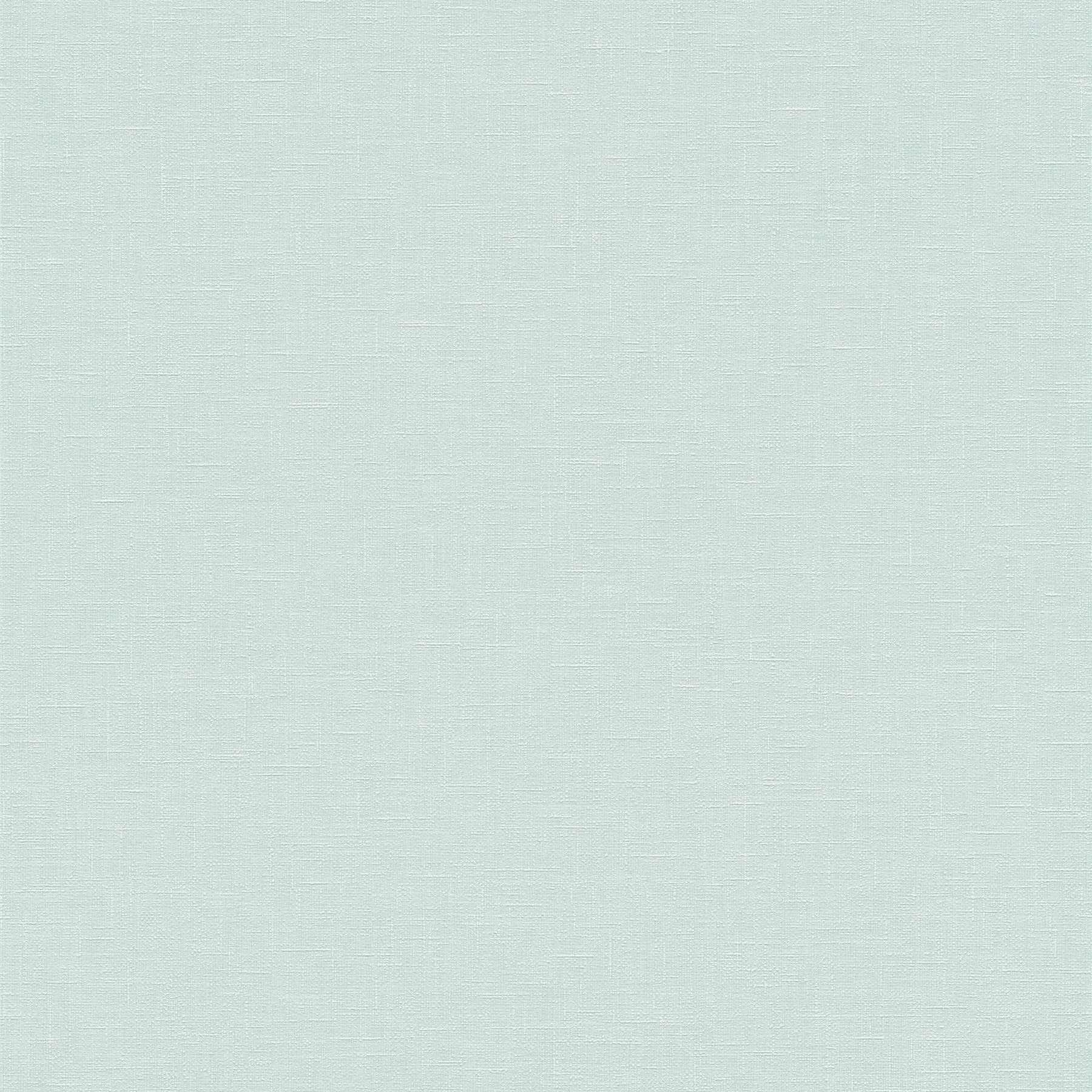 Papier peint turquoise clair blanc chiné avec structure textile
