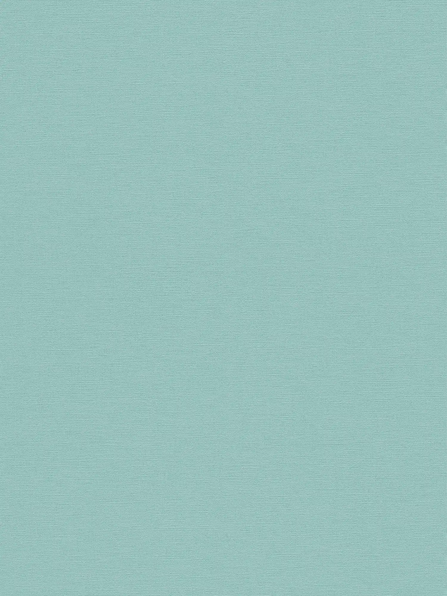 Plain non-woven wallpaper with linen look - green
