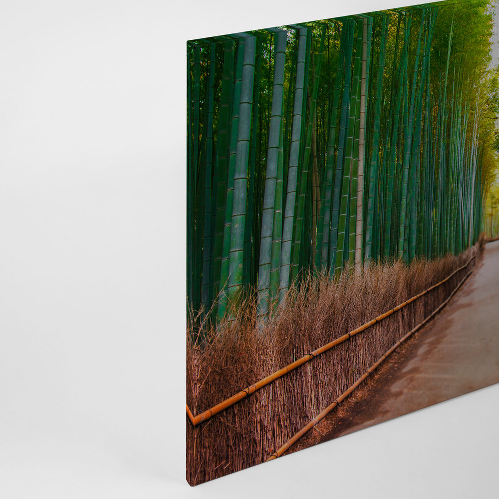             Lienzo con camino de bambú natural - 0,90 m x 0,60 m
        