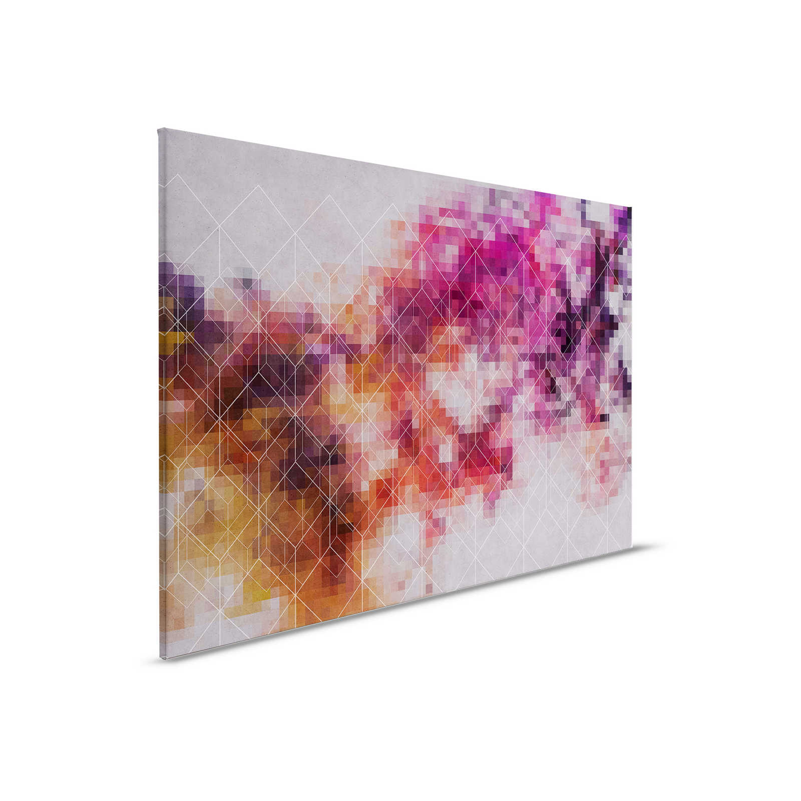         Canvas painting Colour Clouds & Line Pattern | pink, red - 0,90 m x 0,60 m
    