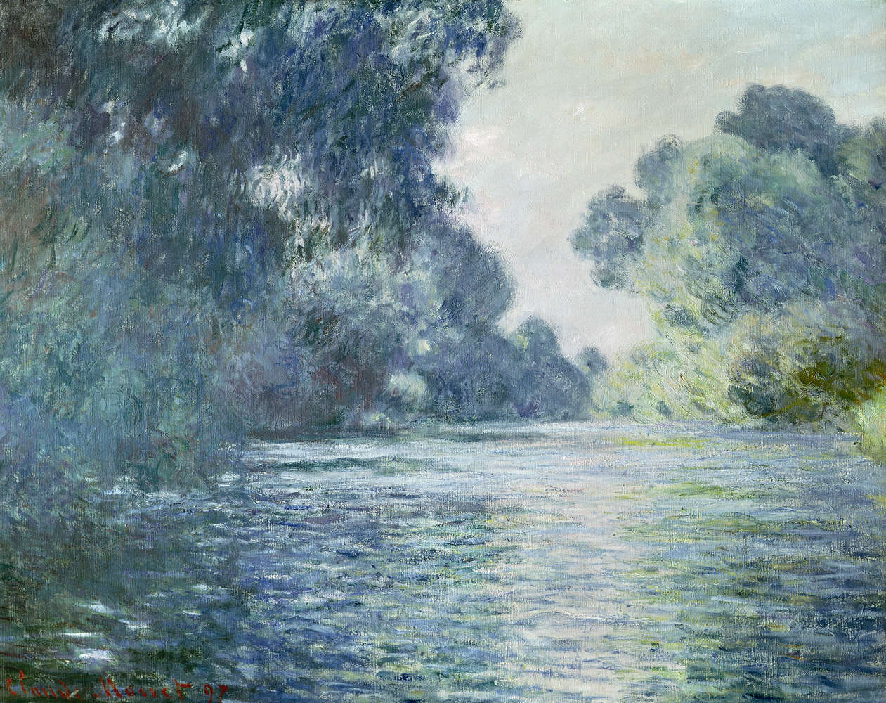             Papier peint panoramique "Sur un bras de la Seine près de Giverny" de Claude Monet
        
