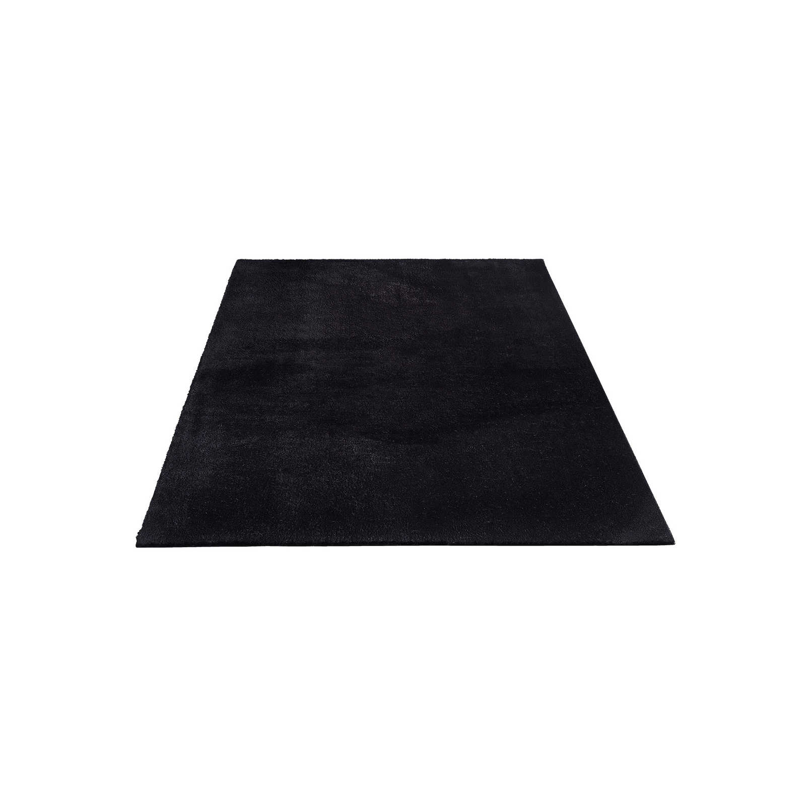 Fluweelzacht hoogpolig tapijt in zwart - 230 x 160 cm
