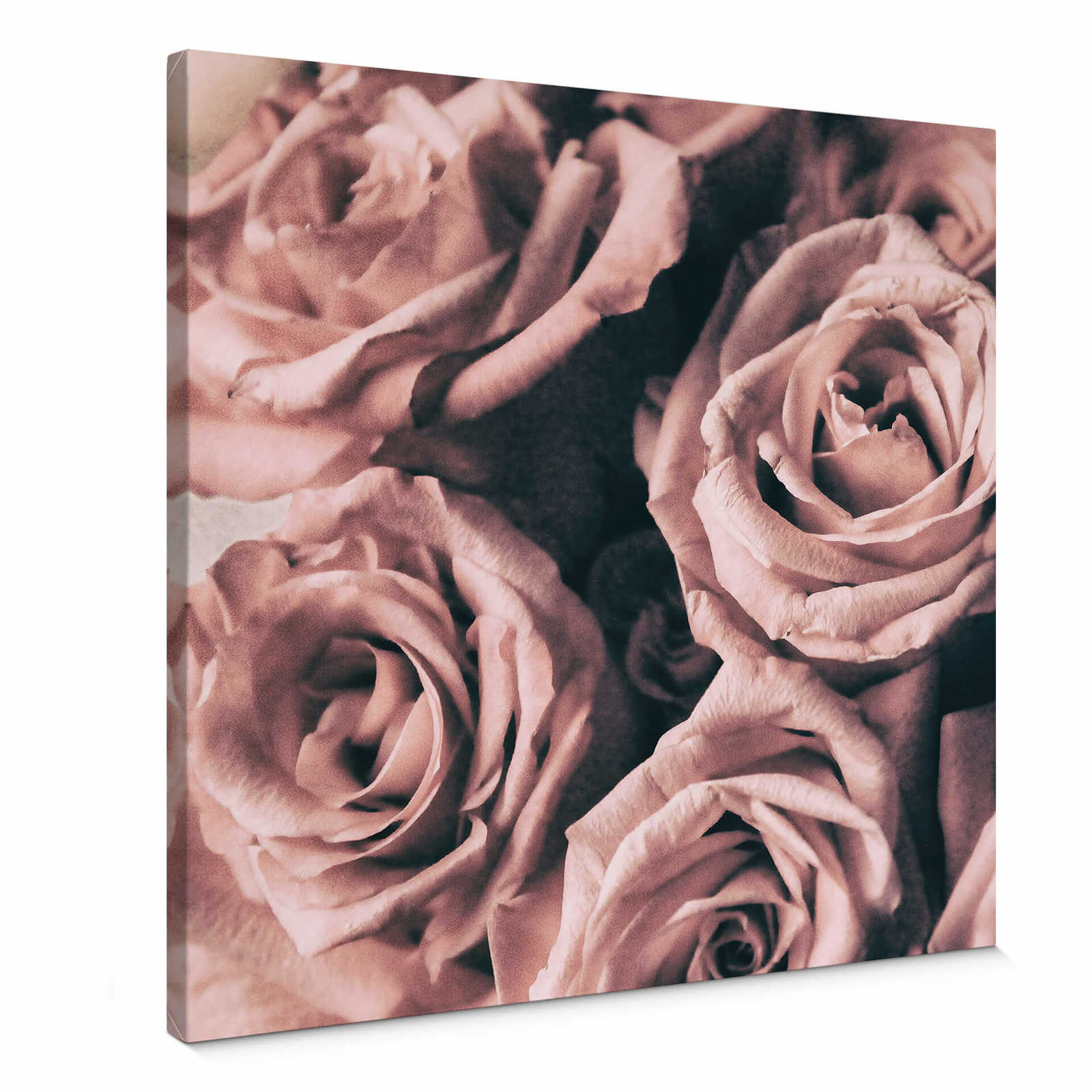         Canvas print vintage style roses flower motif – pink
    