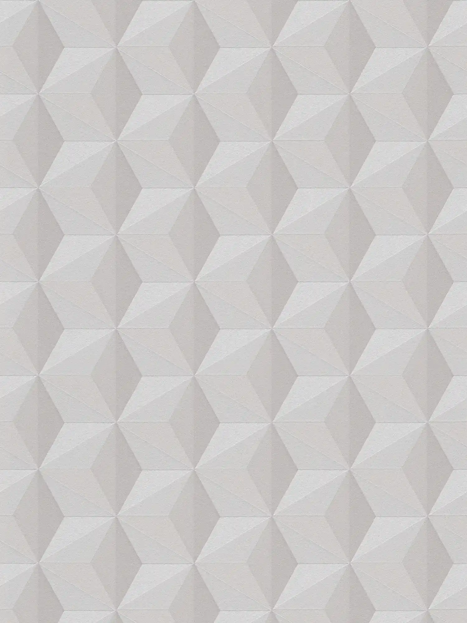 Pattern wallpaper with graphic design & 3D effect - beige
