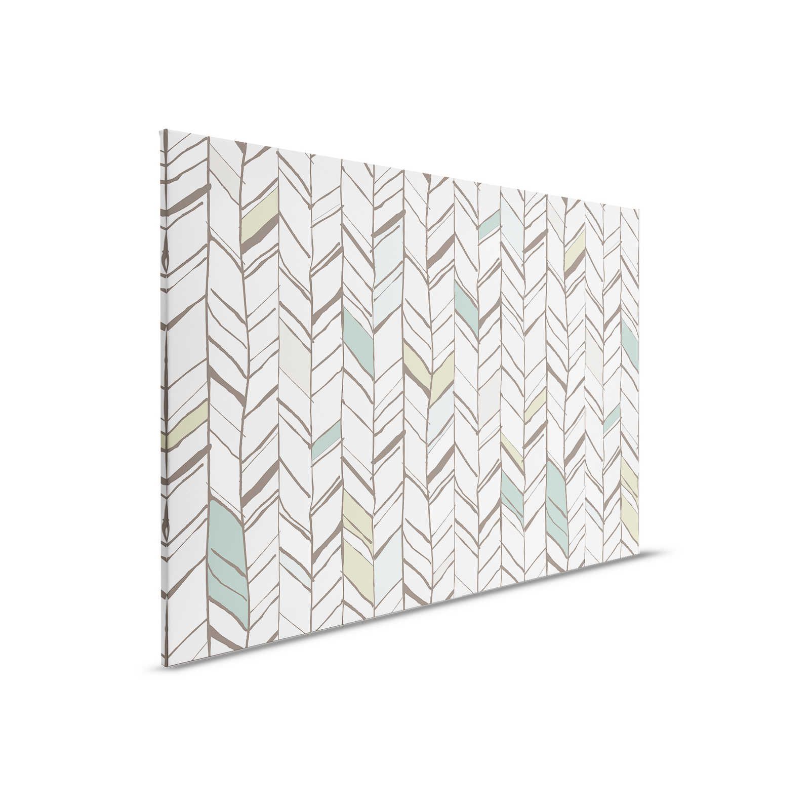         Scandi Style Stripe Pattern Canvas - 90 cm x 60 cm
    