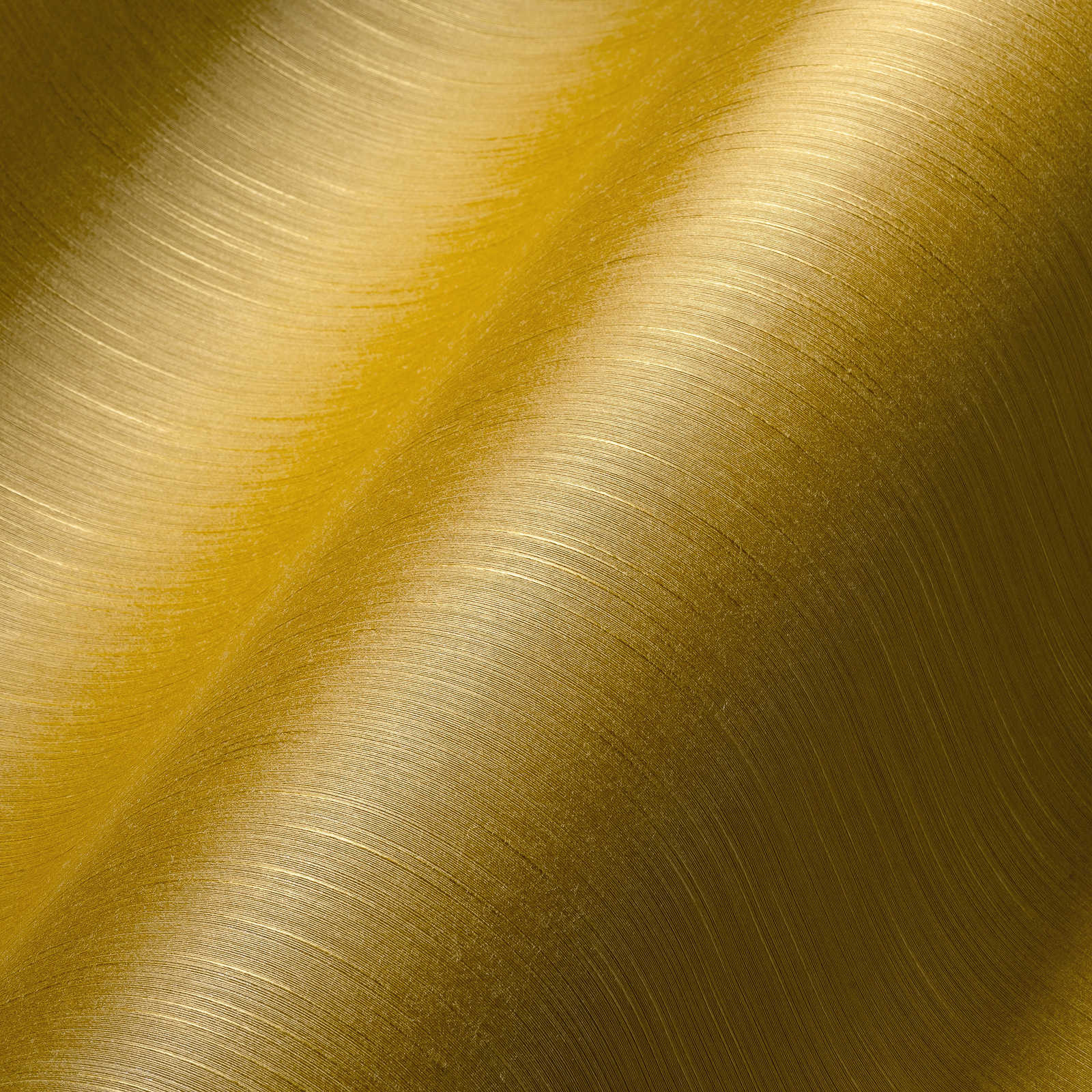             Papel pintado amarillo mostaza no tejido con motivos moteados - amarillo
        