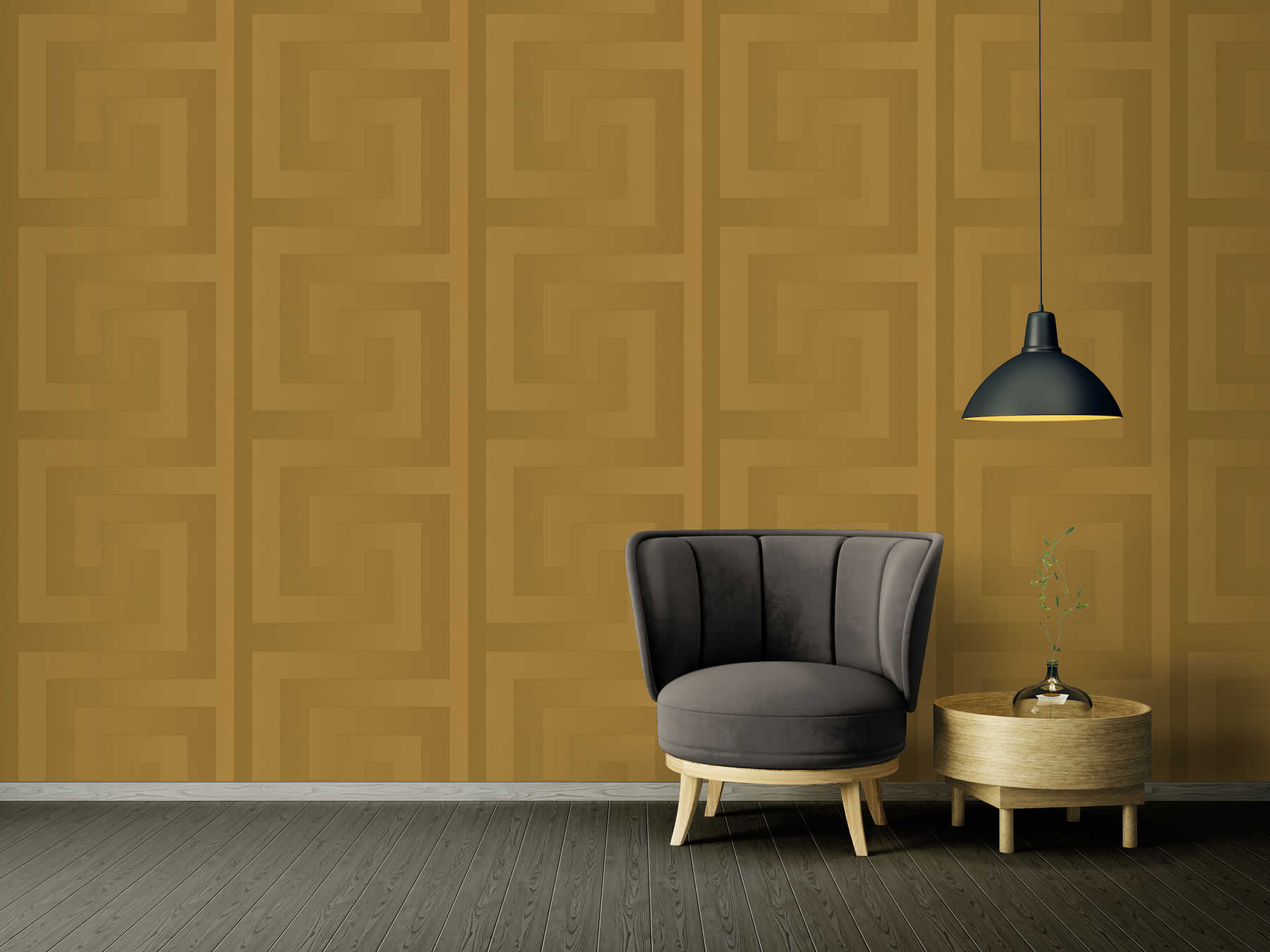             Gold wallpaper VERSACE with texture effect - metallic
        