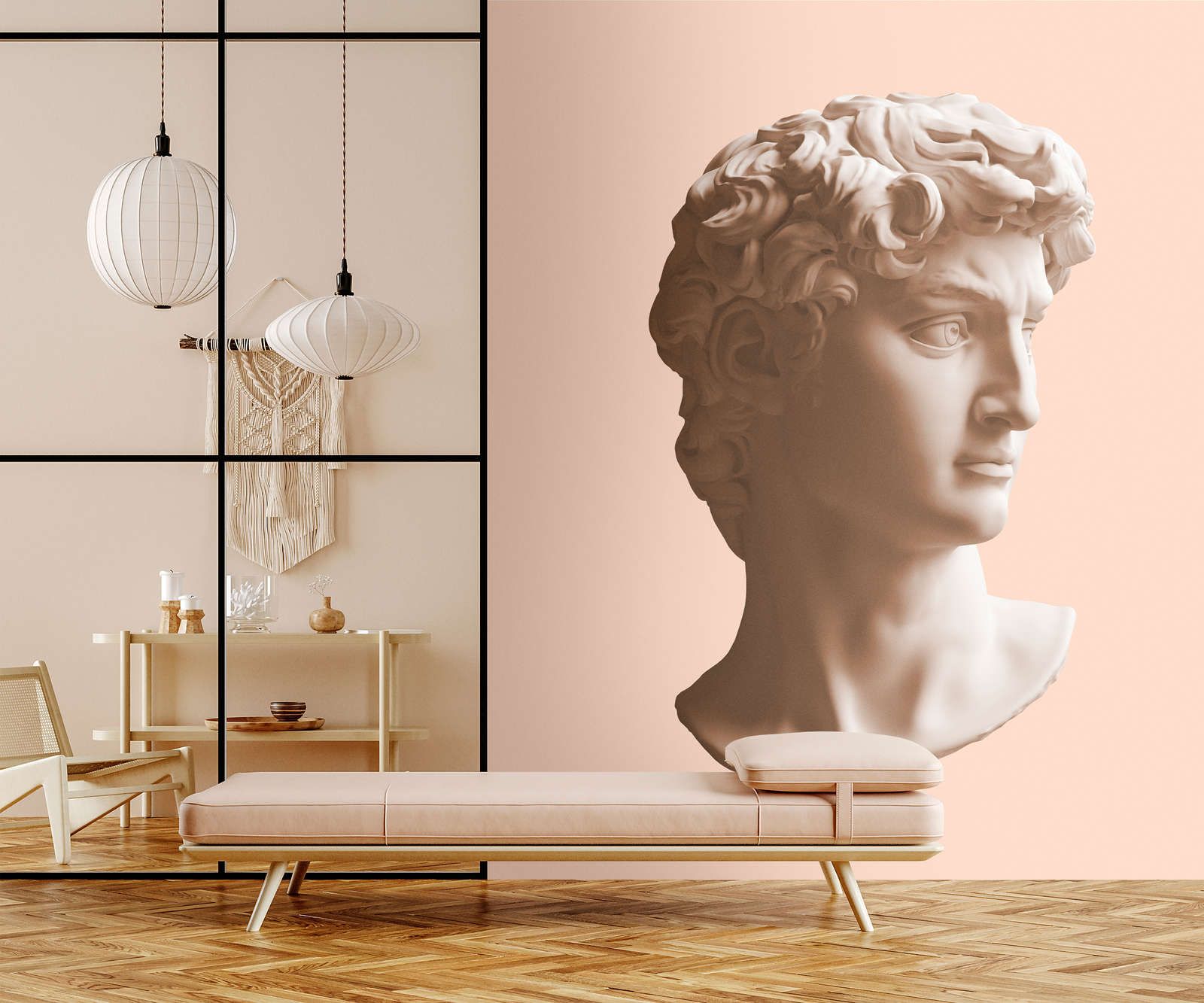            Photo wallpaper »mars« - antique male bust - Smooth, slightly shiny premium non-woven fabric
        