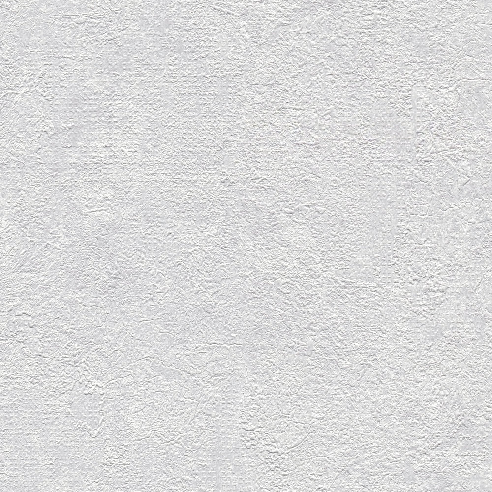             Carta da parati a tinta unita con effetto intonaco - grigio, bianco
        