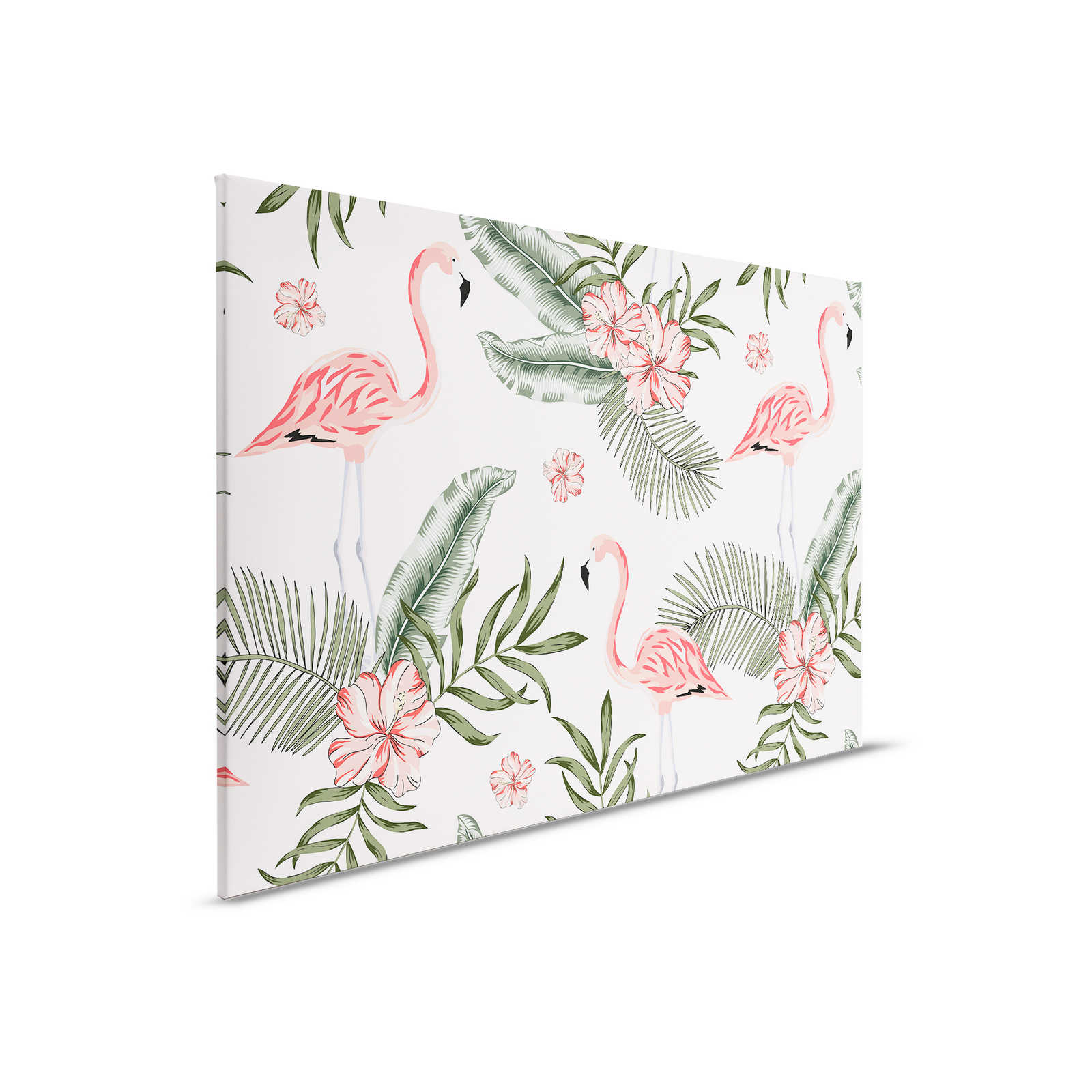         Canvas with flamingos and tropical plants - 0.90 m x 0.60 m
    