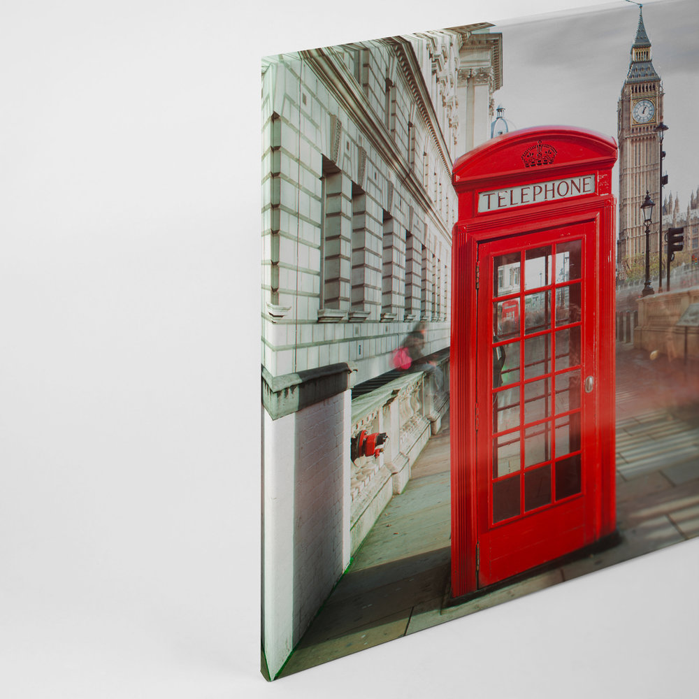             Canvas met rode telefooncel in Londen - 0.90 m x 0.60 m
        