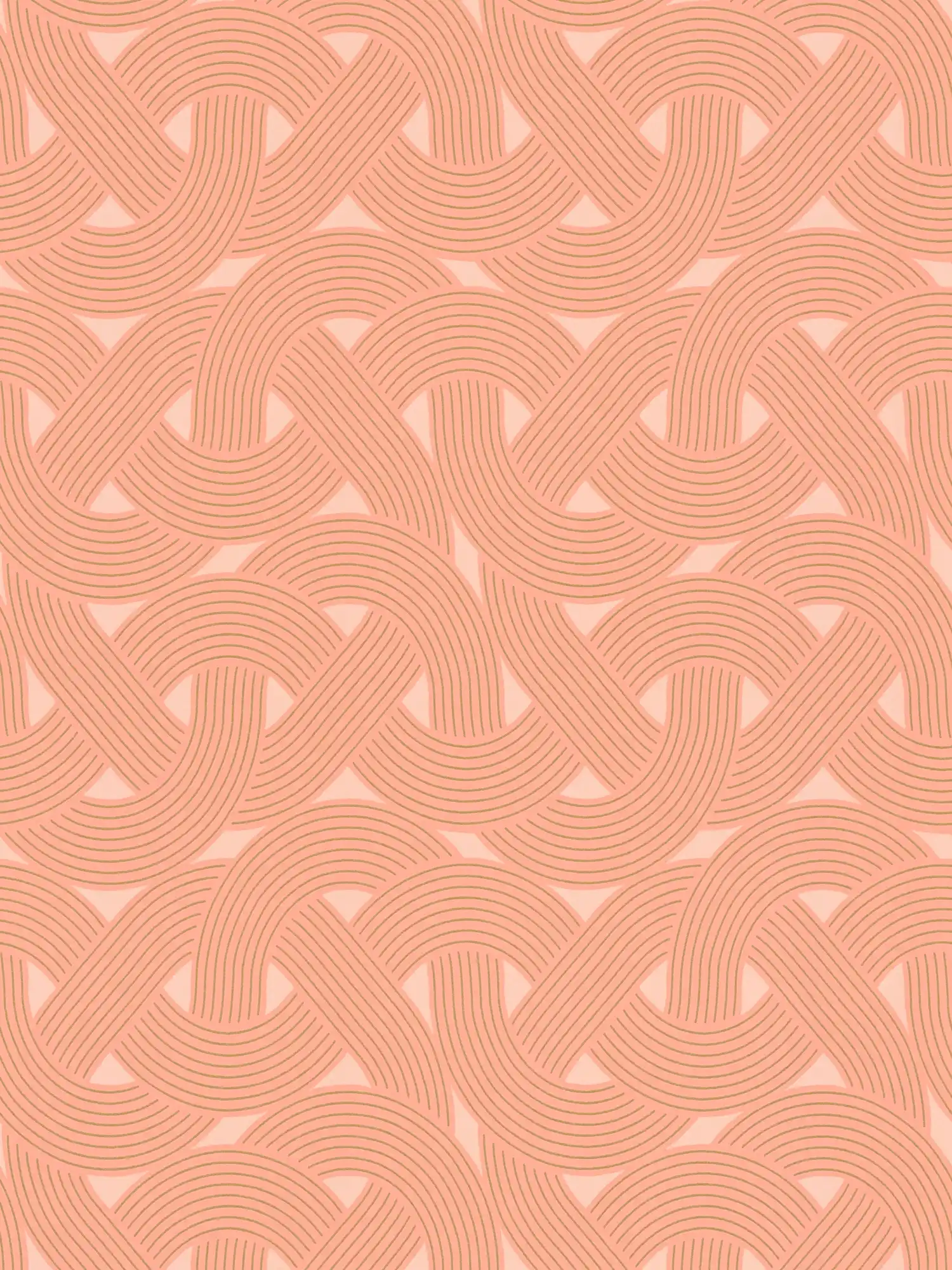 Motif de lignes graphiques de style Art déco - Orange, cuivre
