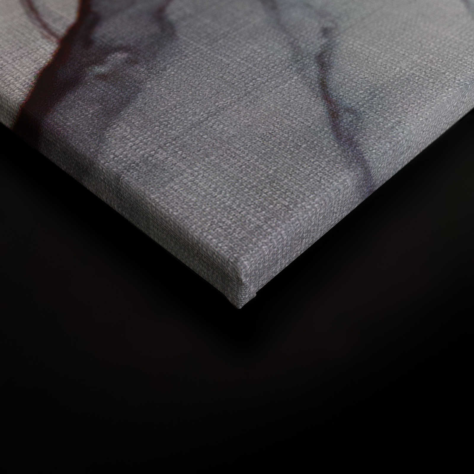             Quadro su tela con motivo a marmo in look lino - 0,90 m x 0,60 m
        