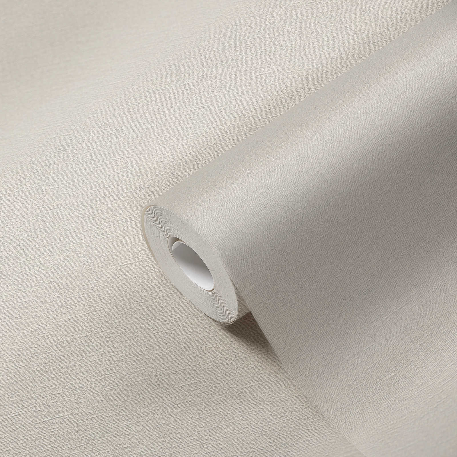             Papier peint gris-blanc uni & mat avec motifs structurés
        