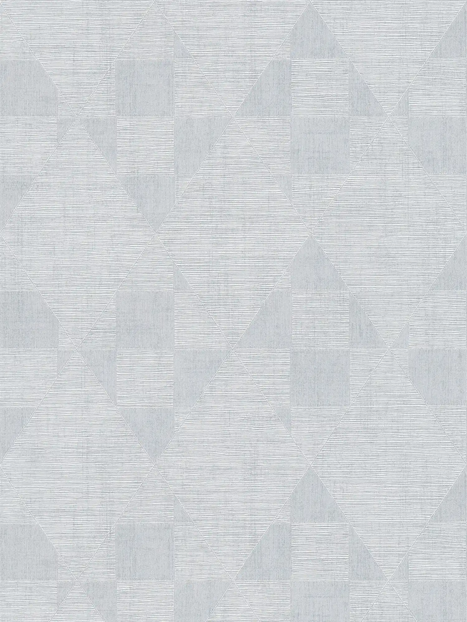 Carta da parati argento metallizzato con motivo geometrico - grigio
