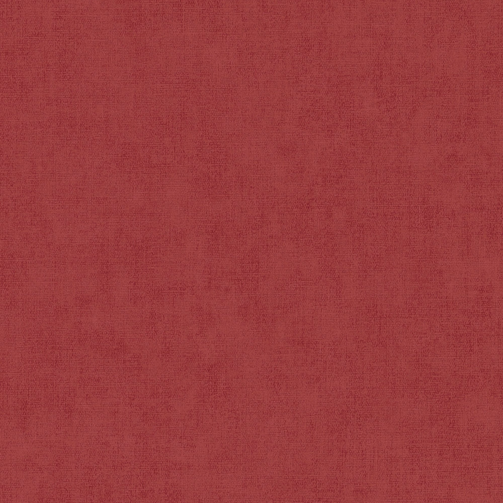             Papier peint intissé imitation lin avec motif subtil - rouge
        