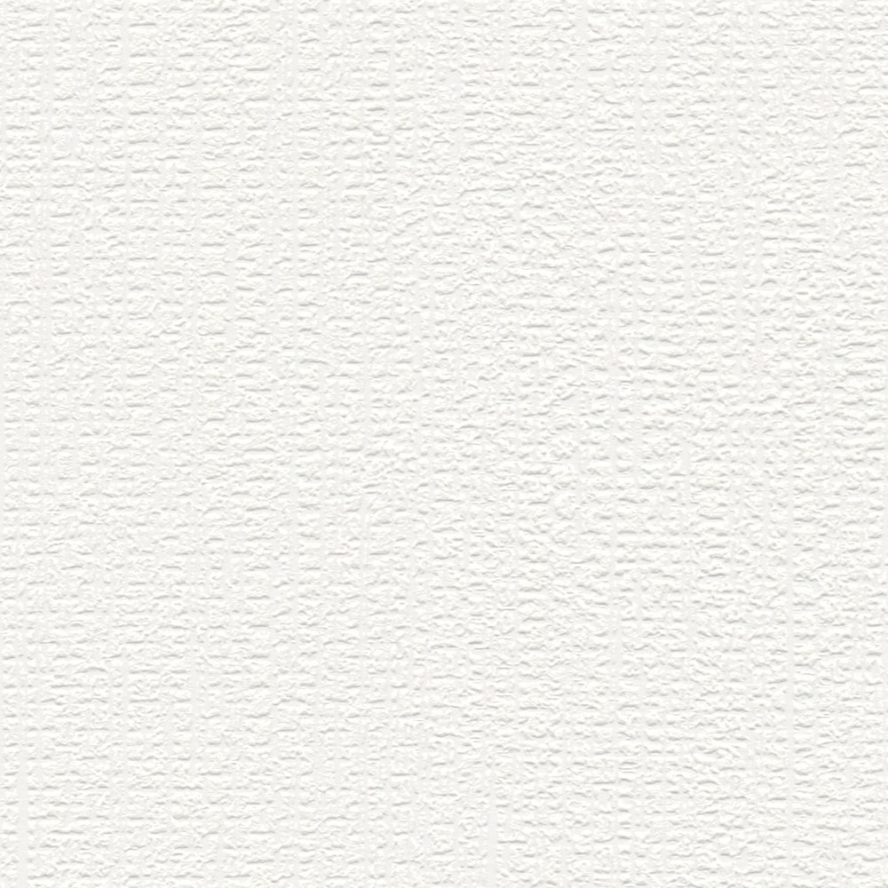             Double width textured wallpaper to paint over - White
        