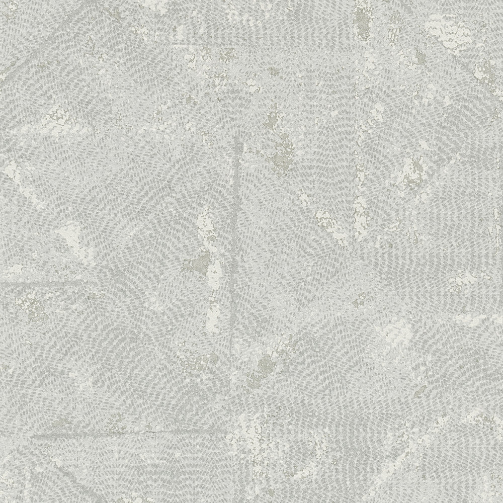             Light grey plain wallpaper with asymmetrical details - grey, silver
        