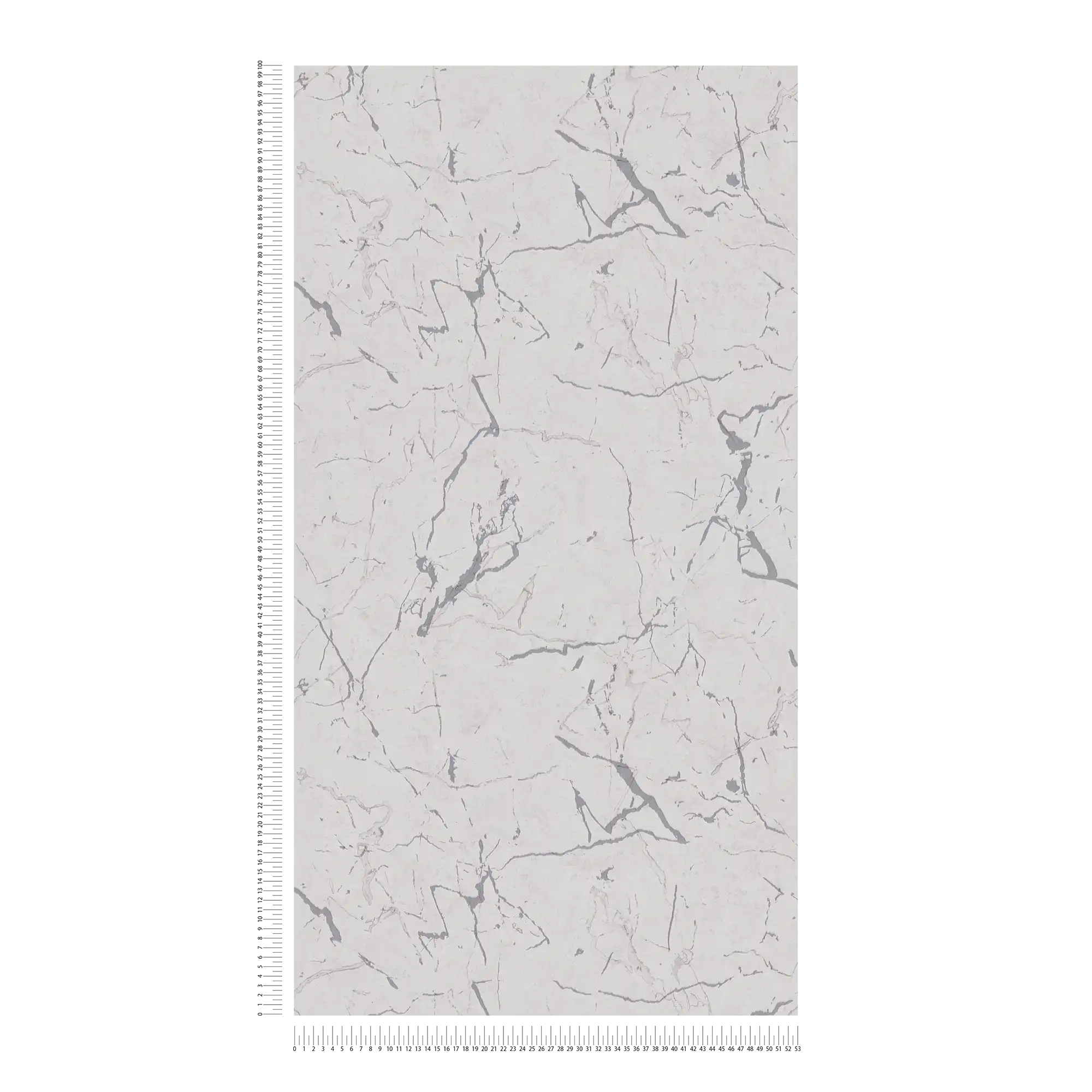             Carta da parati in marmo con effetto lucido argento - grigio, metallizzato, bianco
        