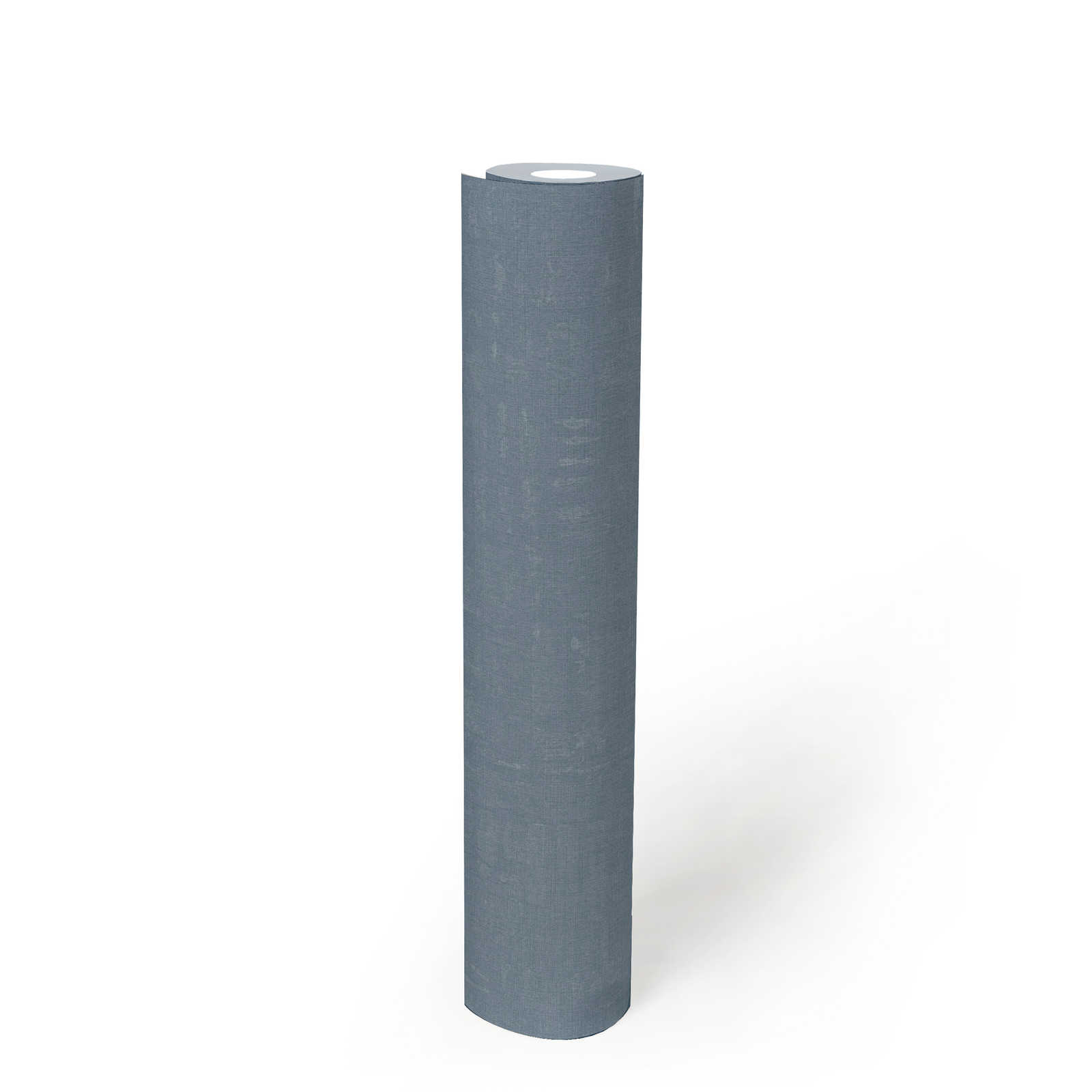             Papel pintado Melange liso con diseño de estructura - azul
        