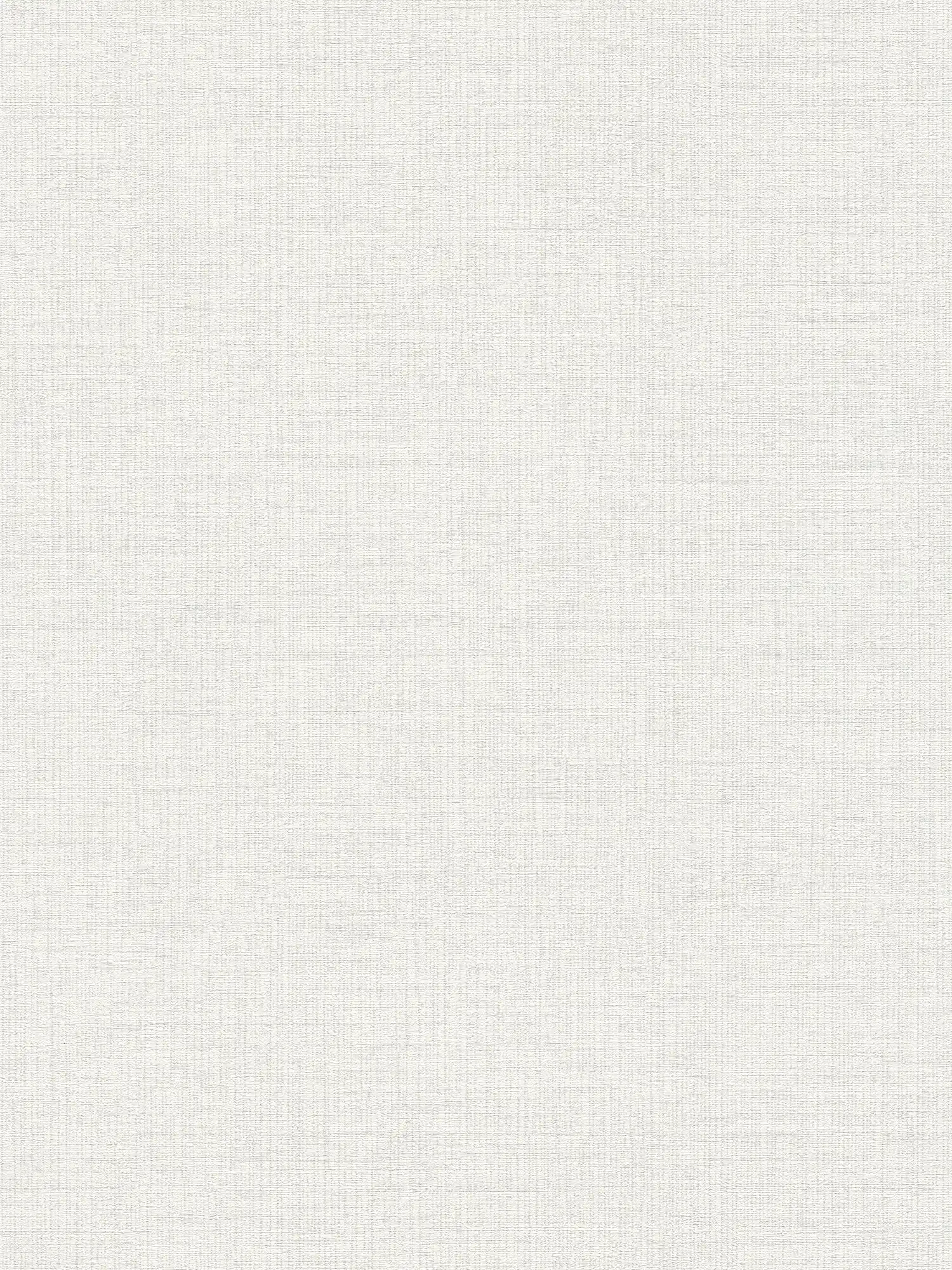 White wallpaper non-woven with canvas texture - white, metallic
