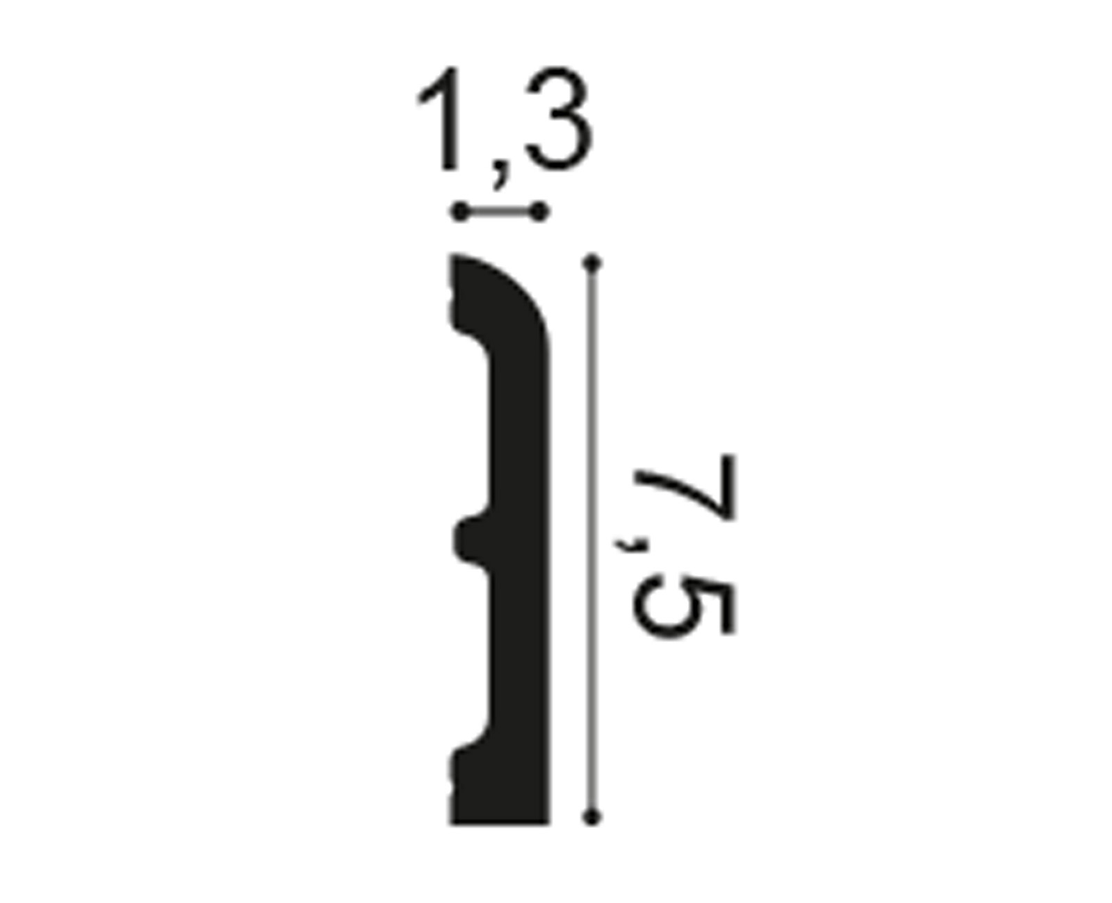             Modern skirting board Peking - SX183
        