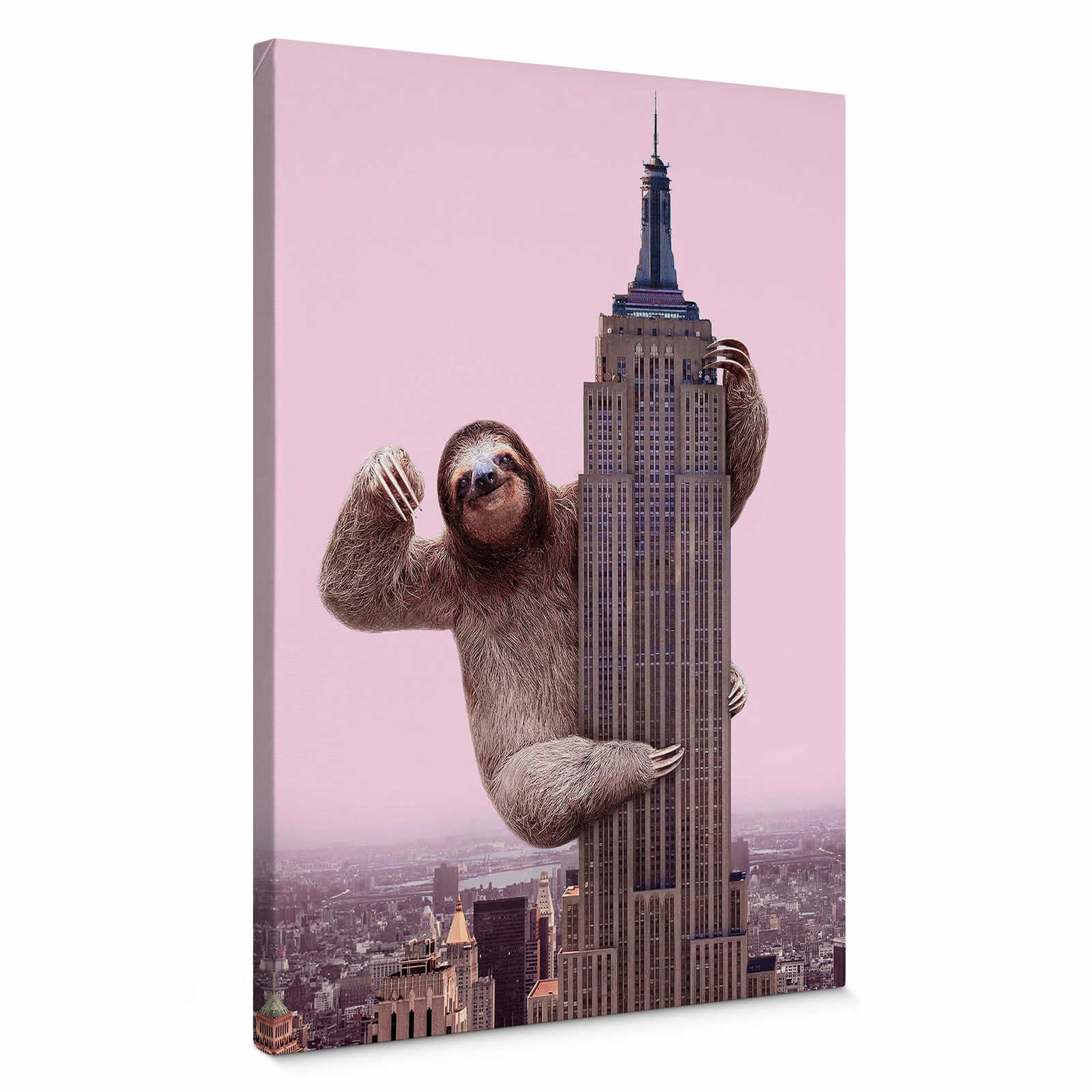         Canvas print sloth by Fuentes, "King Sloth" – colourful
    