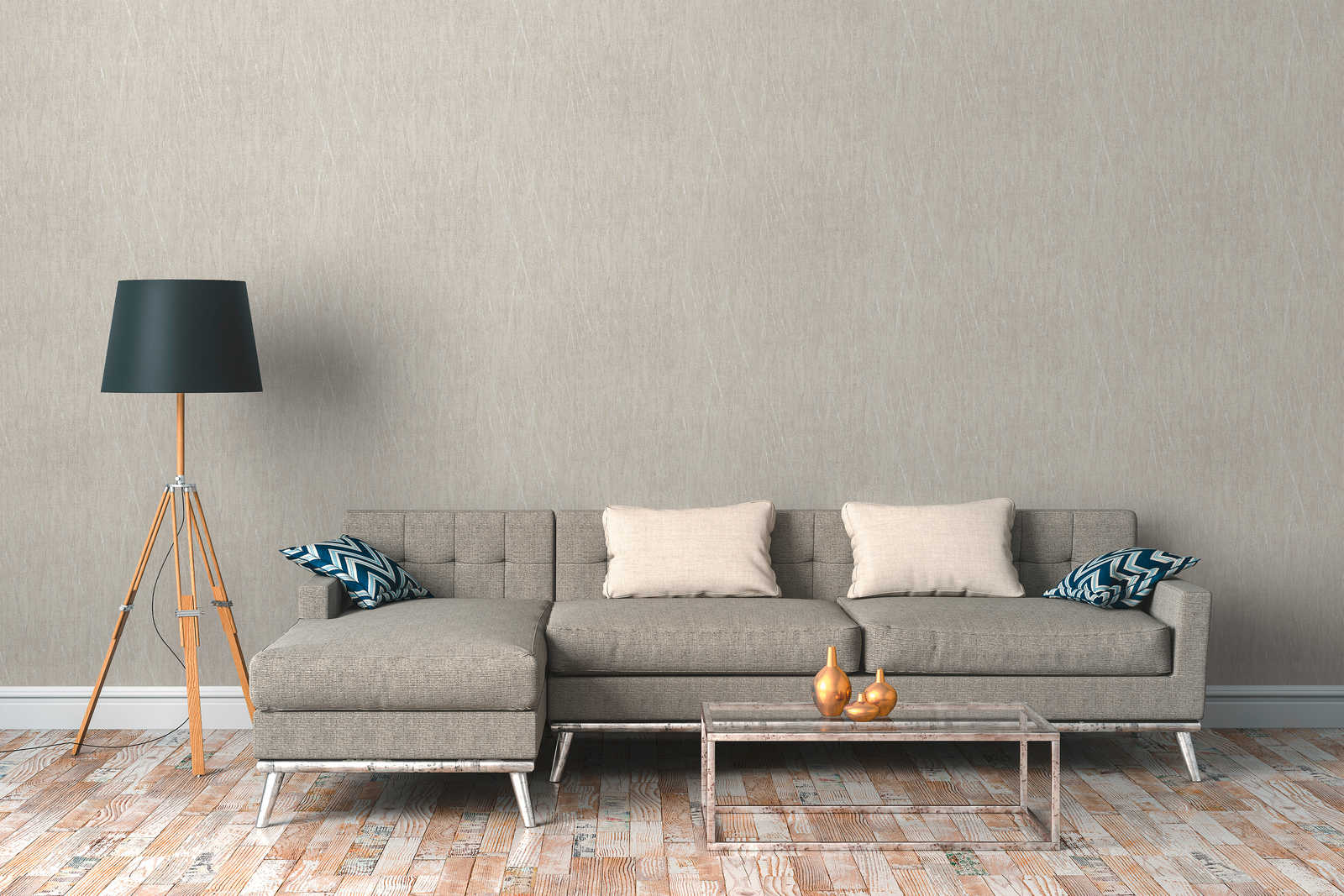             Scandinavian wallpaper with metallic design - grey, metallic
        