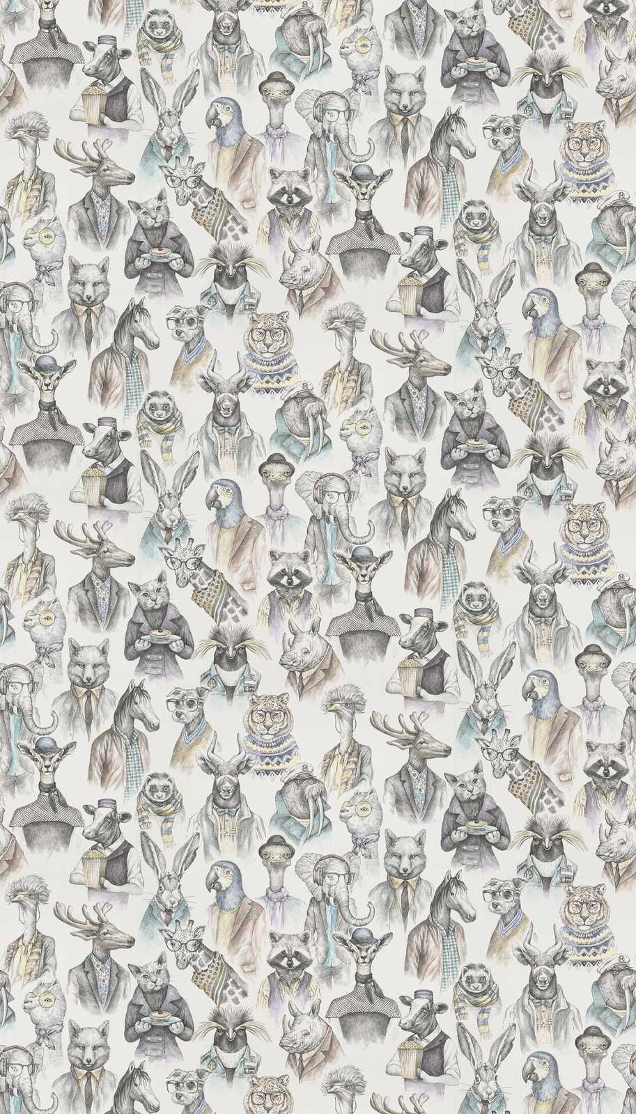             Papel pintado no tejido fabulous animal world de New-Walls - crema, multicolor
        