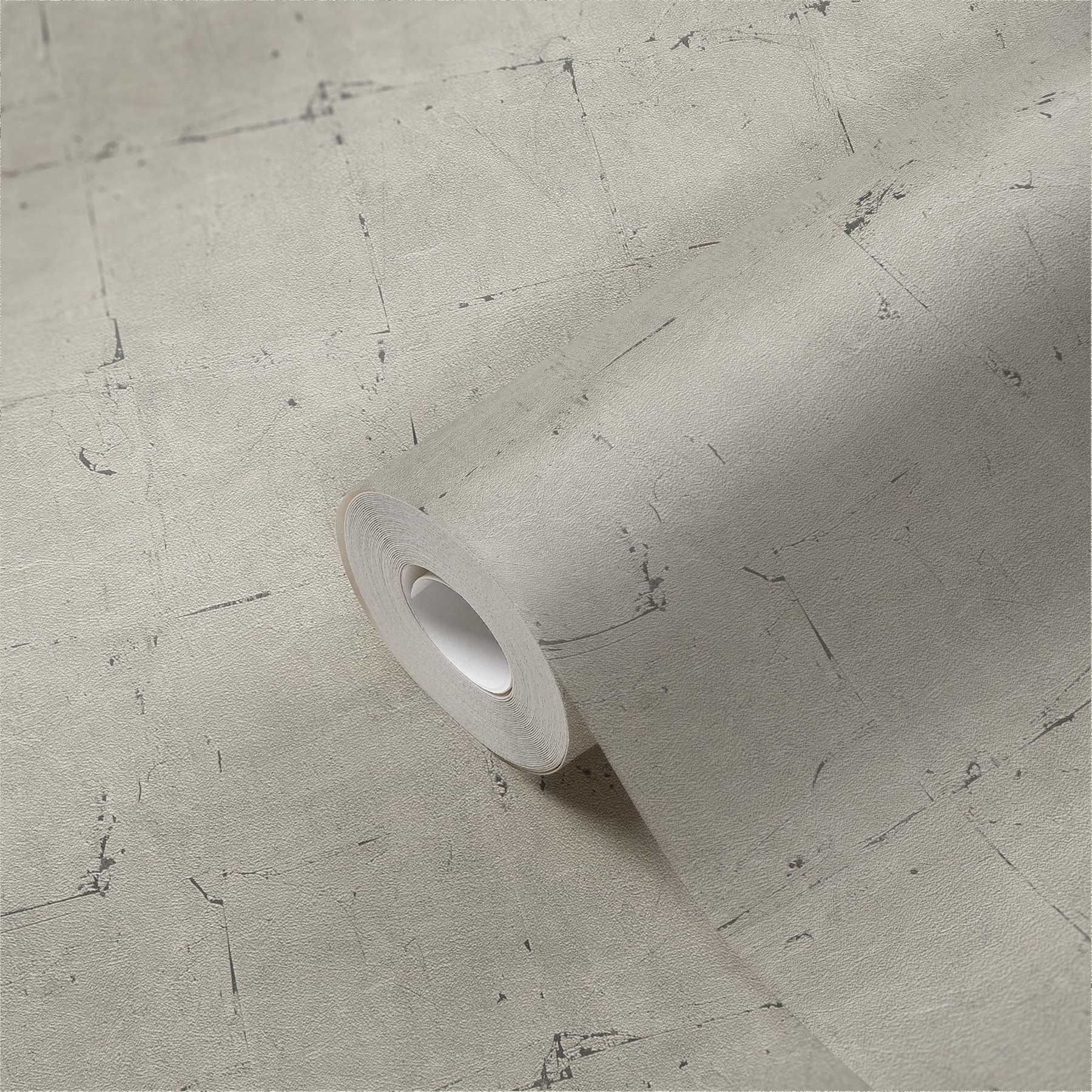             Stone look wallpaper with texture pattern - grey, beige
        