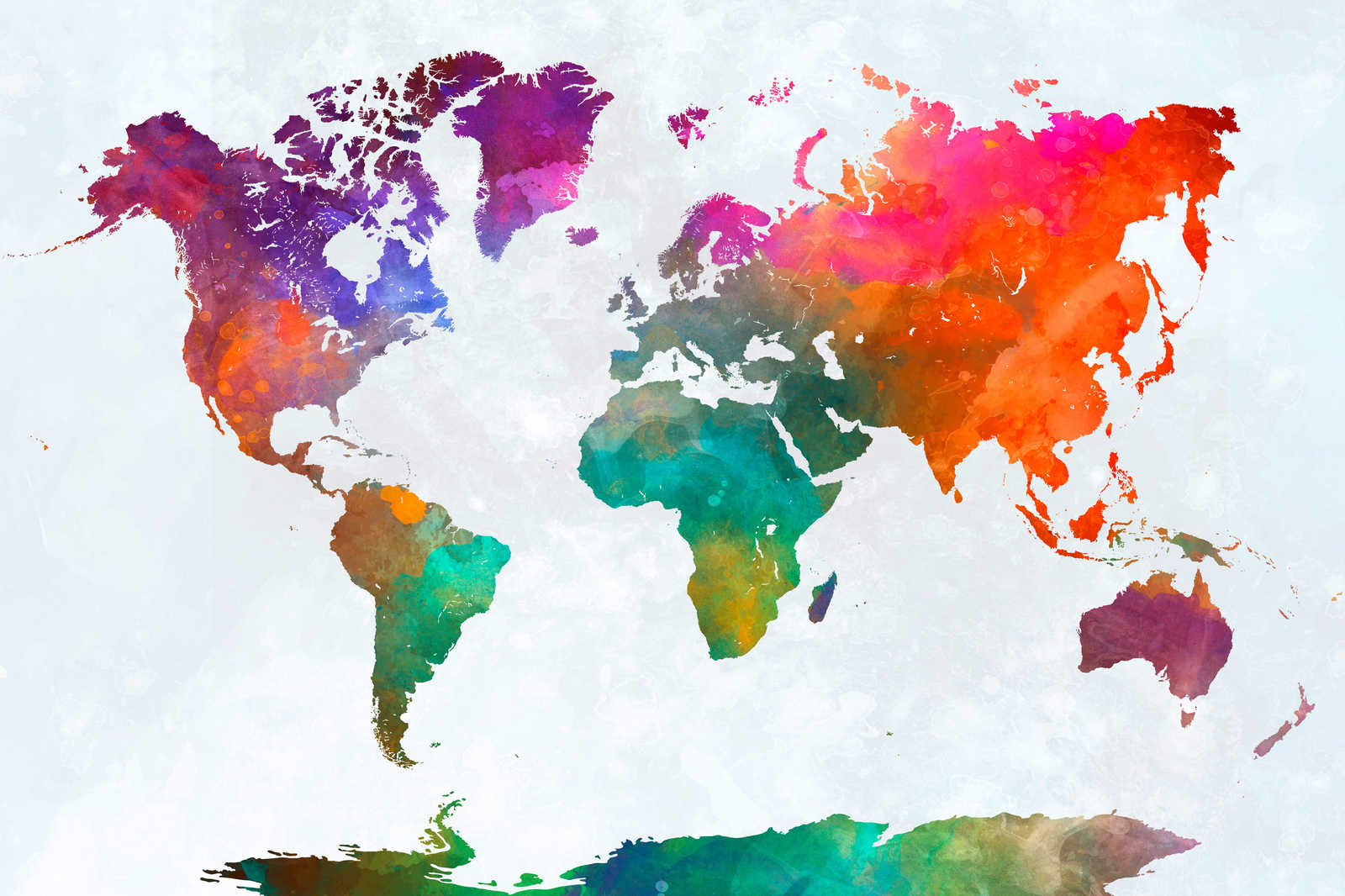             Mappa del mondo colorata su tela - 0,90 m x 0,60 m
        