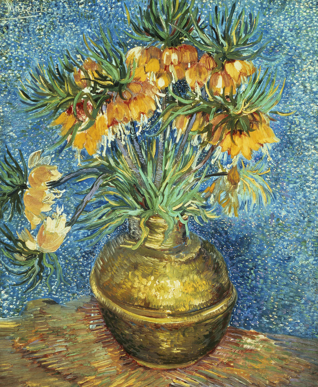             Papier peint "Fritillaria, couronne impériale dans un vase de cuivre " de Vincent van Gogh
        