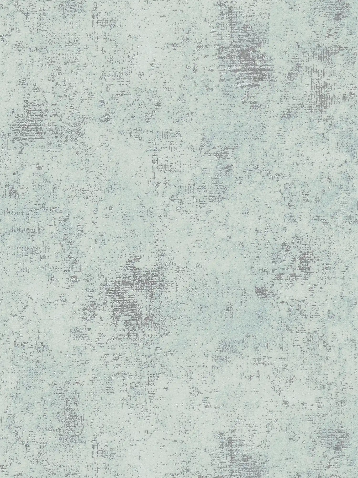 Rustic plaster look wallpaper with structure - blue, green, grey
