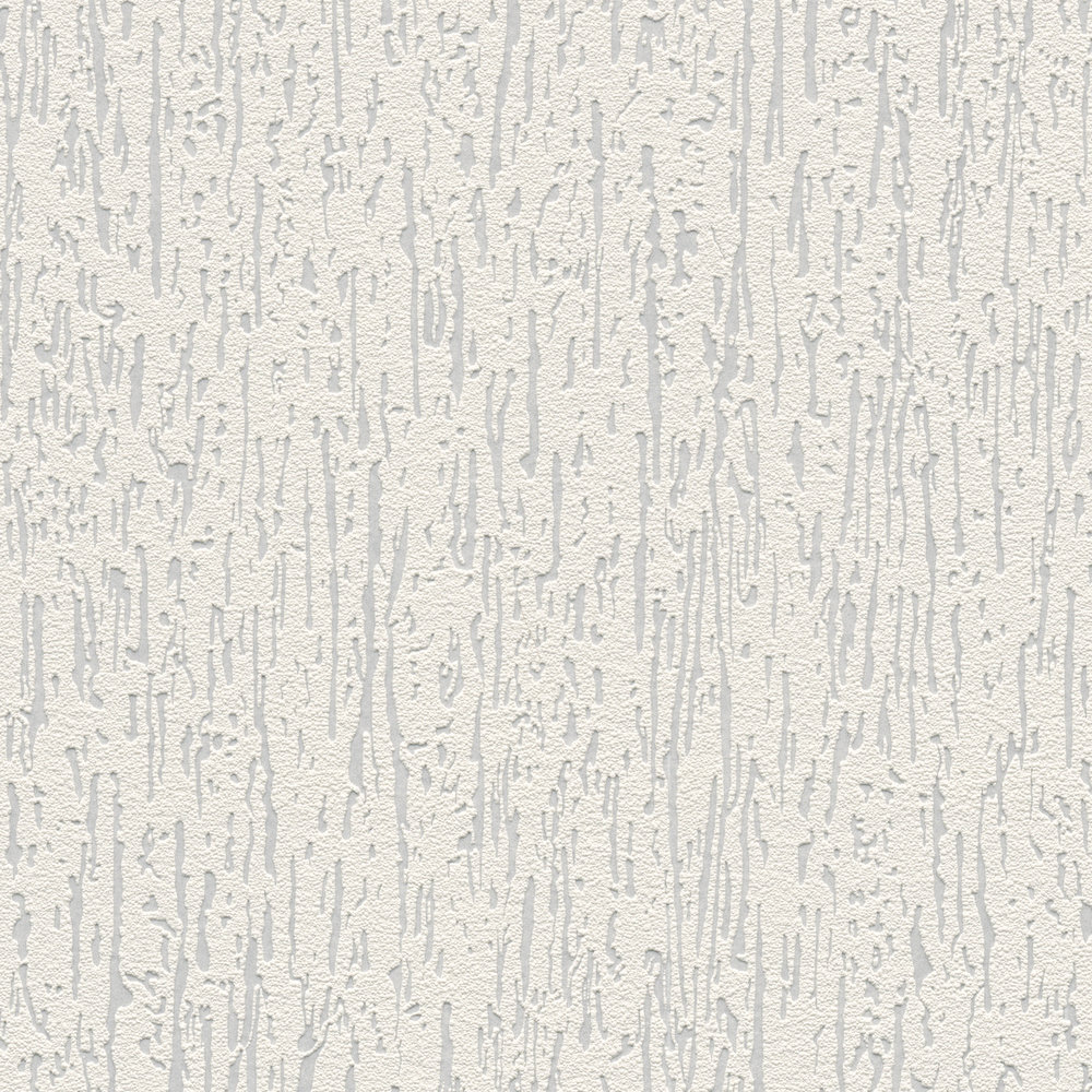             Papel pintado texturizado de aspecto rugoso con superficie de espuma 3D - blanco
        