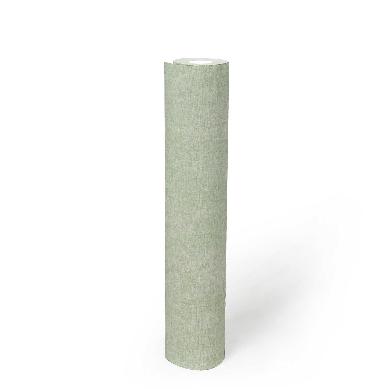             Papier peint vert menthe uni avec détails structurés - Vert
        