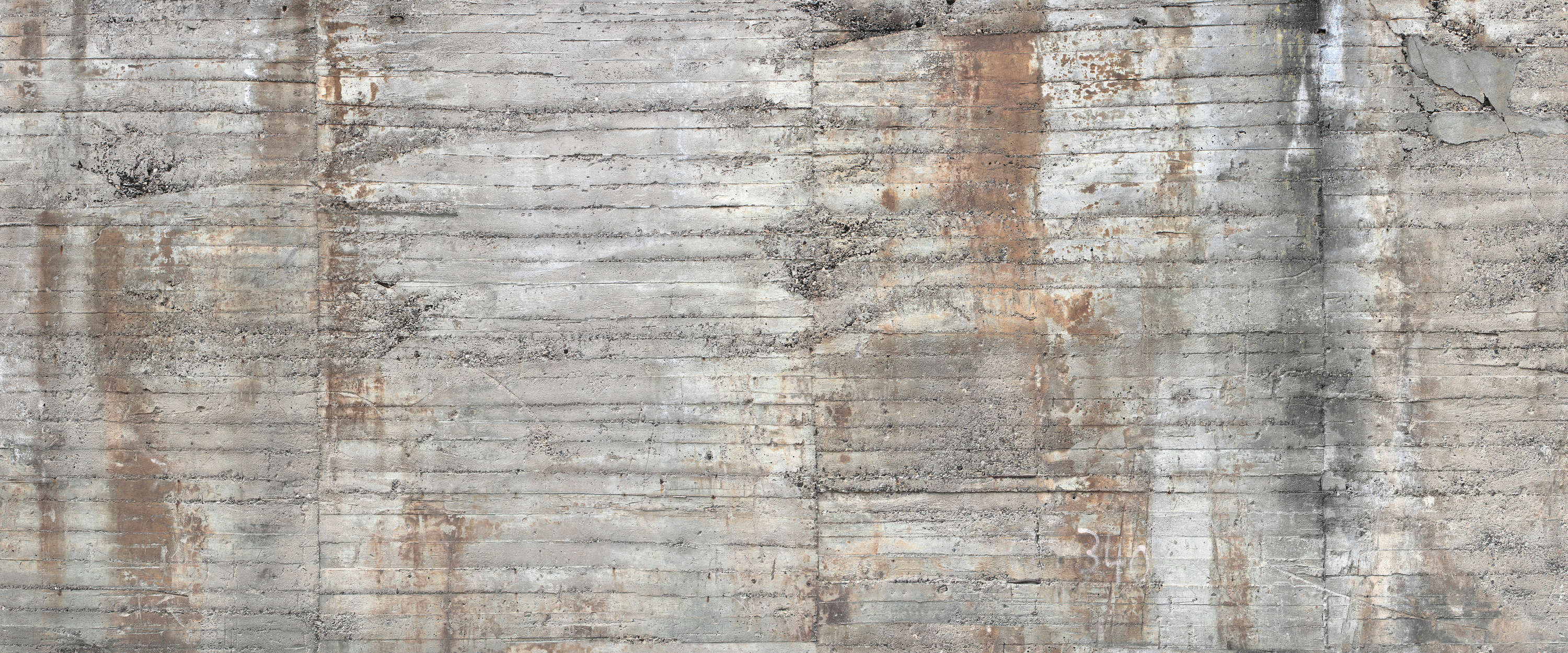             Concrete wall mural rustic reinforced concrete grey brown
        