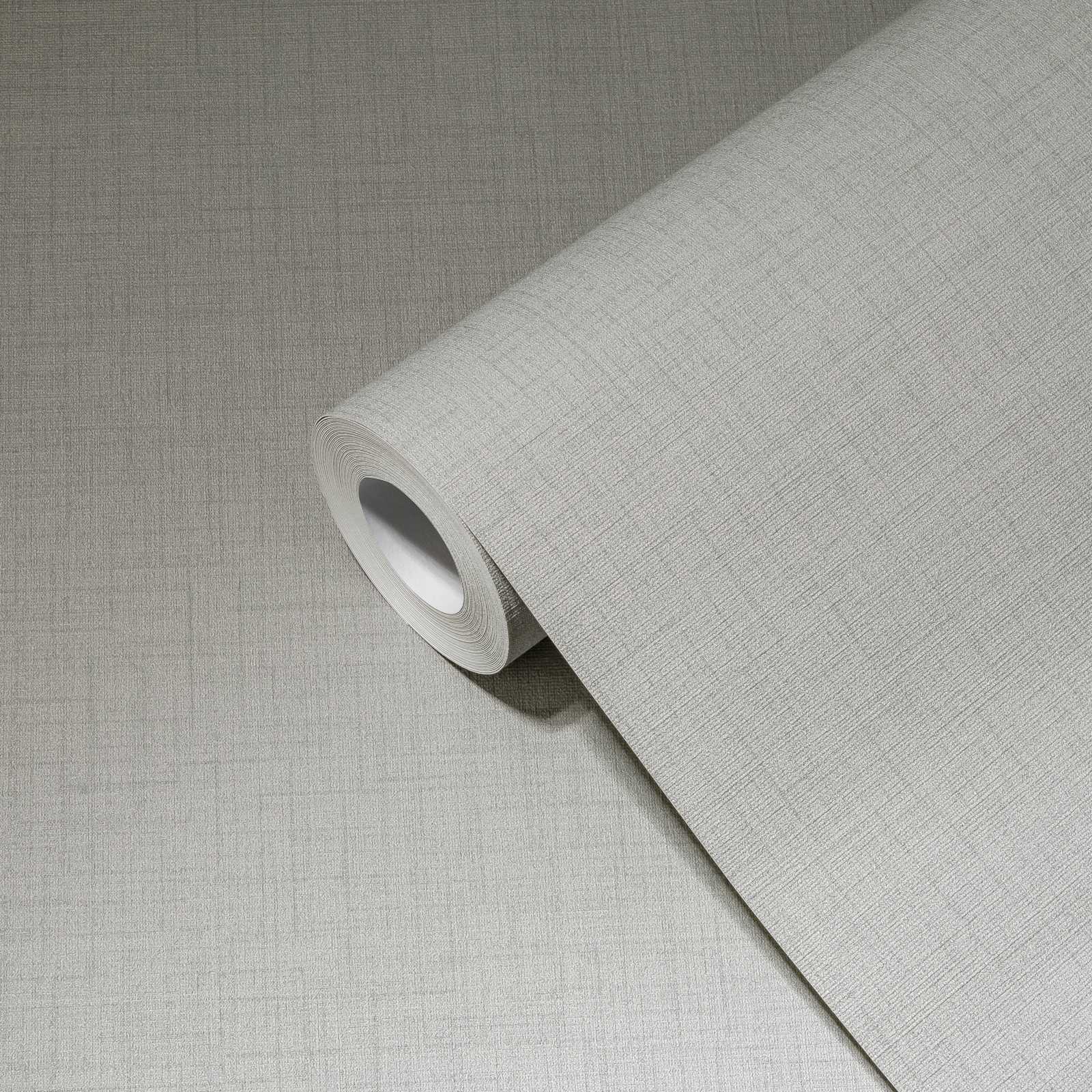             papier peint aspect lin intissé gris clair - gris
        
