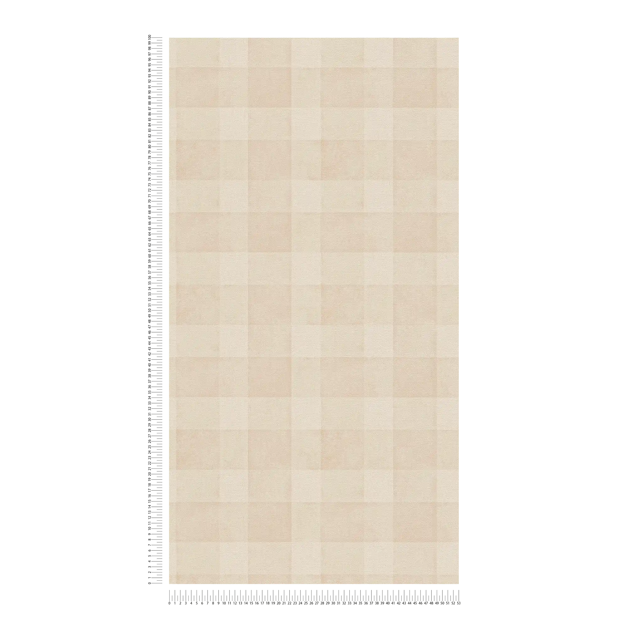             Non-woven wallpaper PVC-free check pattern with linen look - beige
        
