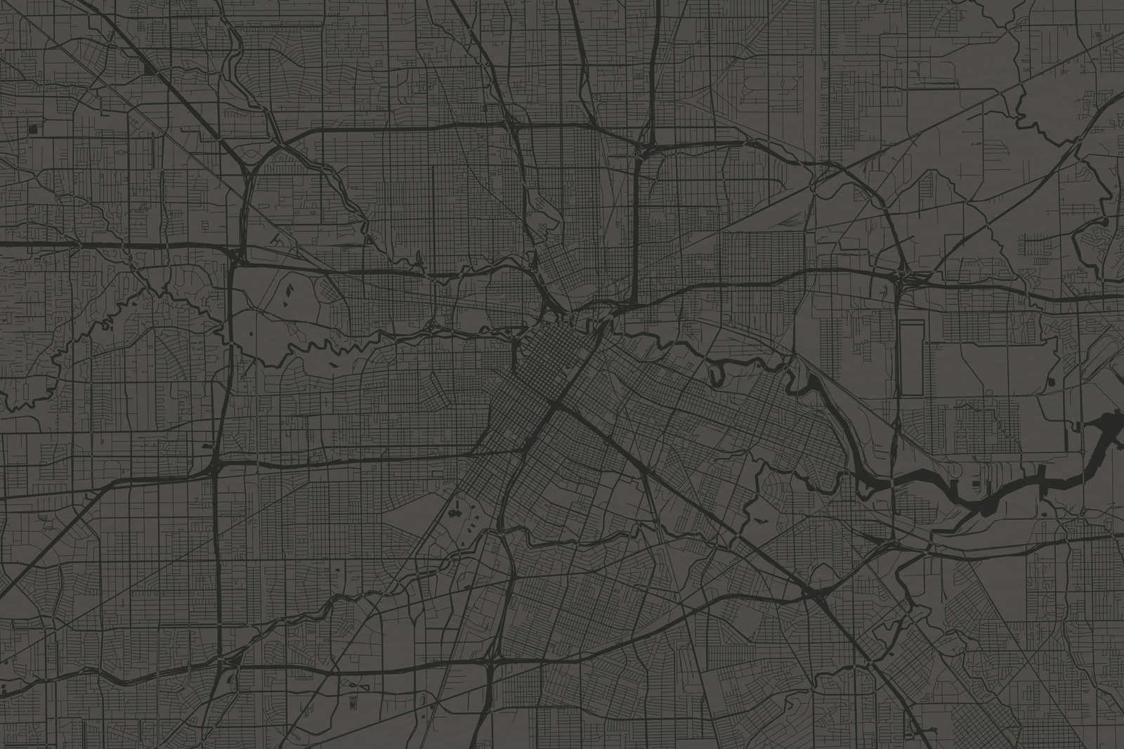             Tableau toile Carte de la ville avec tracé des rues | noir - 0,90 m x 0,60 m
        