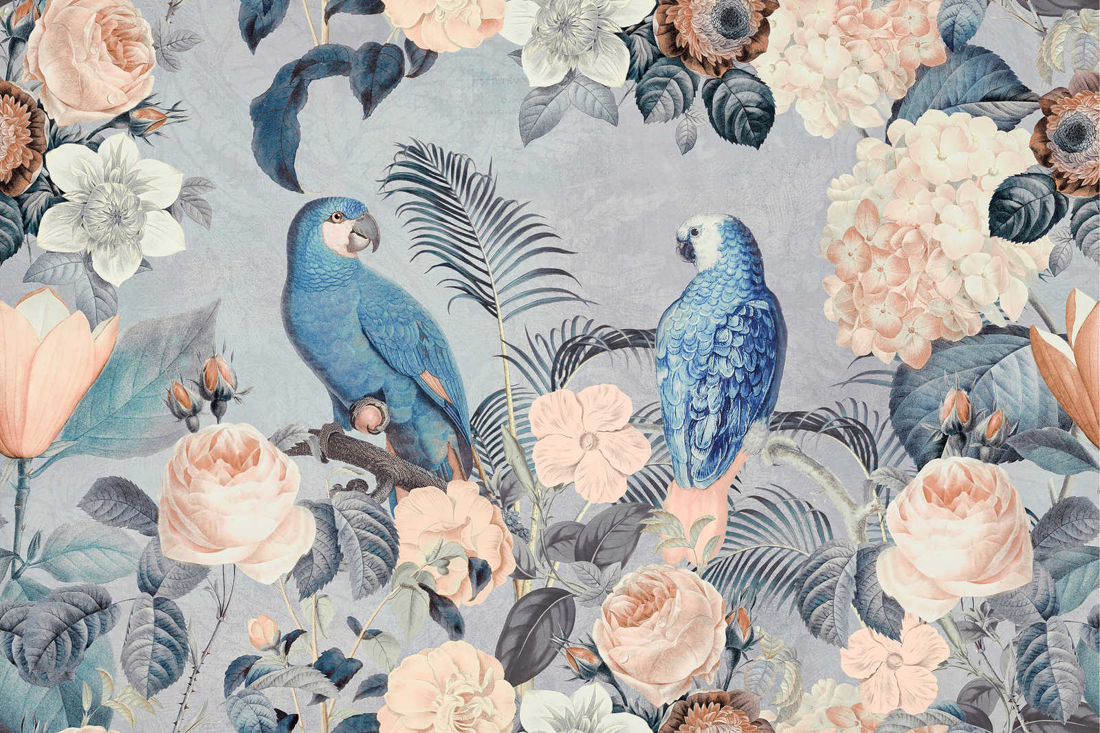             Canvas painting Parrots Rendezvous with flowers design - 1.20 m x 0.80 m
        