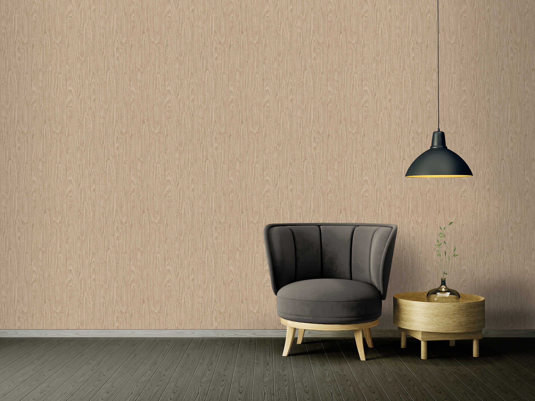             VERSACE Home wallpaper realistic wood look - beige, brown
        