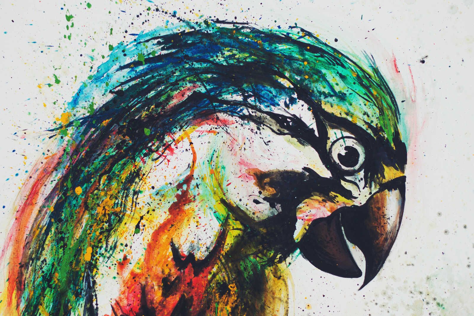             Canvas painting Parrot in colourful drawing style - 0,90 m x 0,60 m
        
