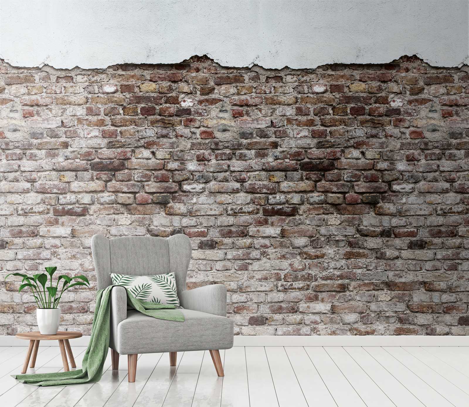             Wallpaper novelty - 3D motif wallpaper stone look design brick & plaster
        