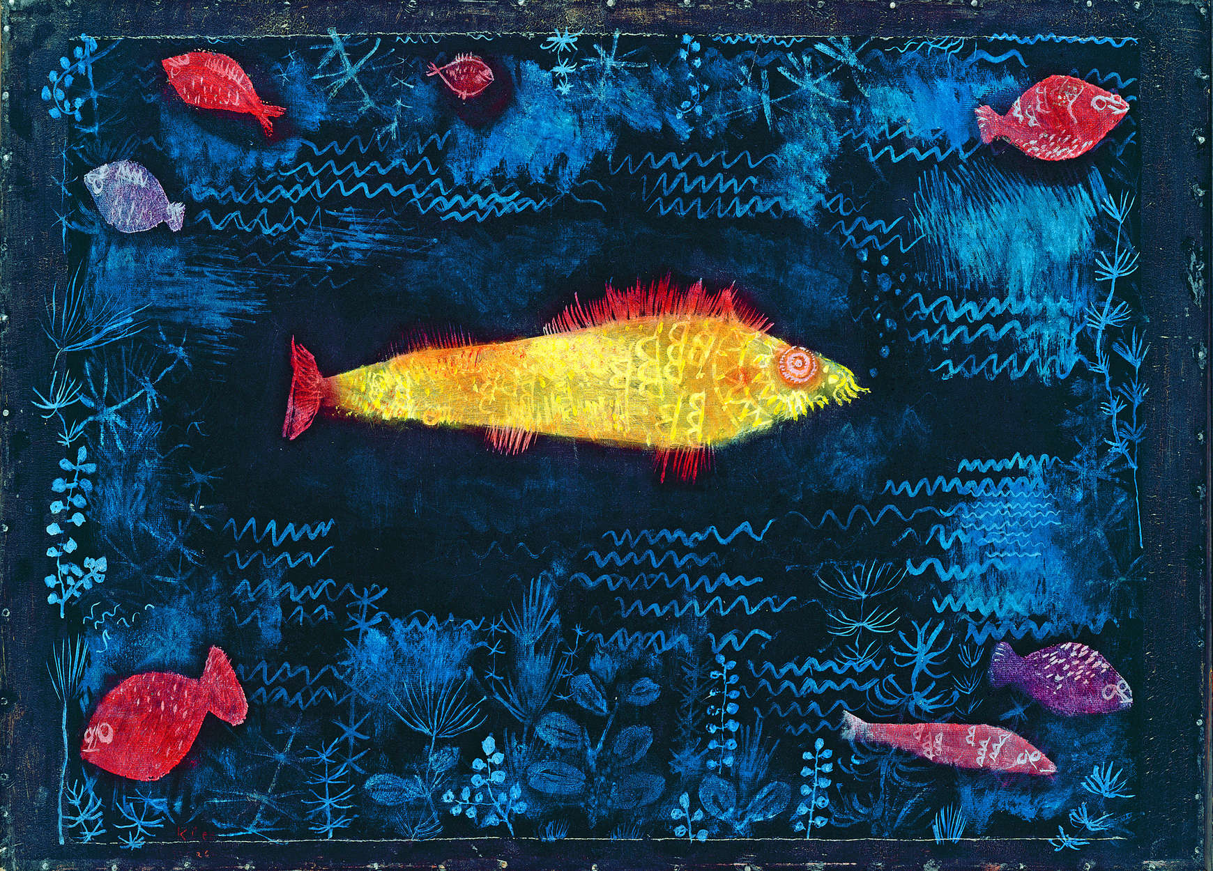             Muurschildering "De Goudvis" van Paul Klee
        