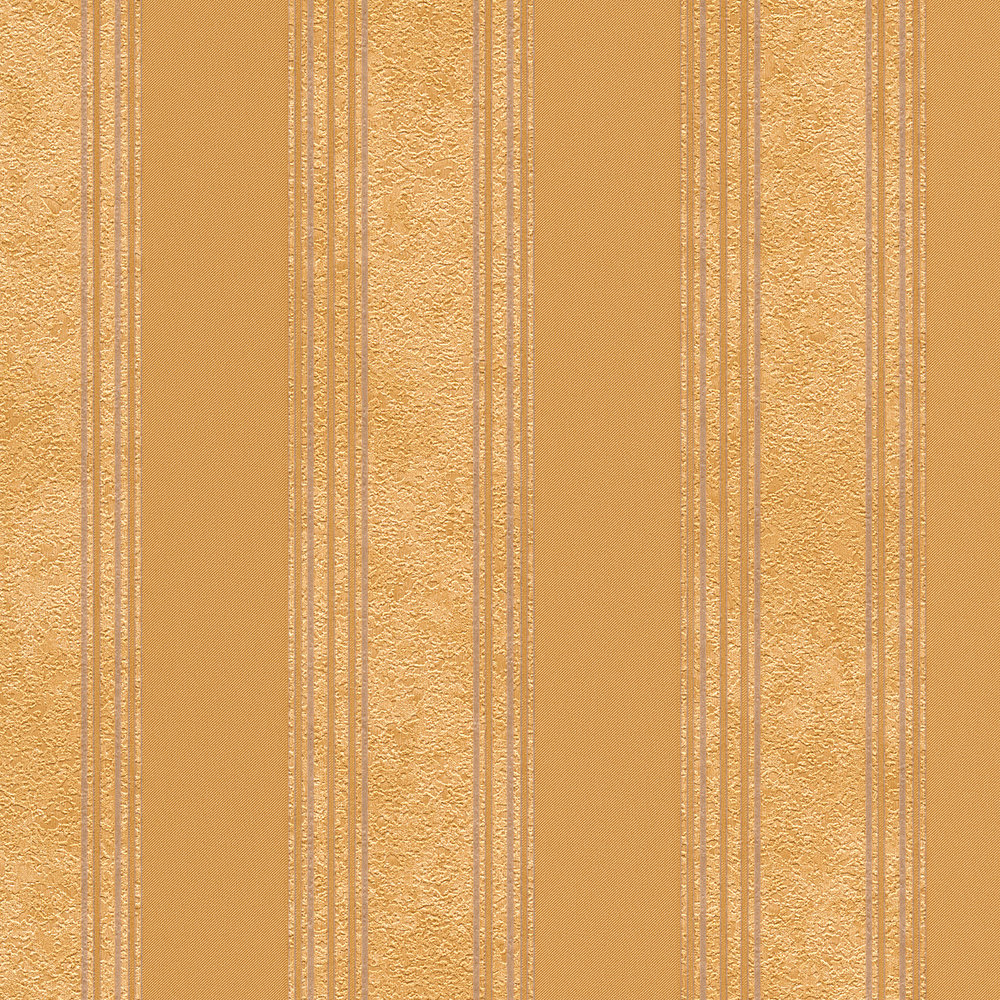             Papel pintado no tejido VERSACE rayas doradas y estructura de yeso - metálico
        